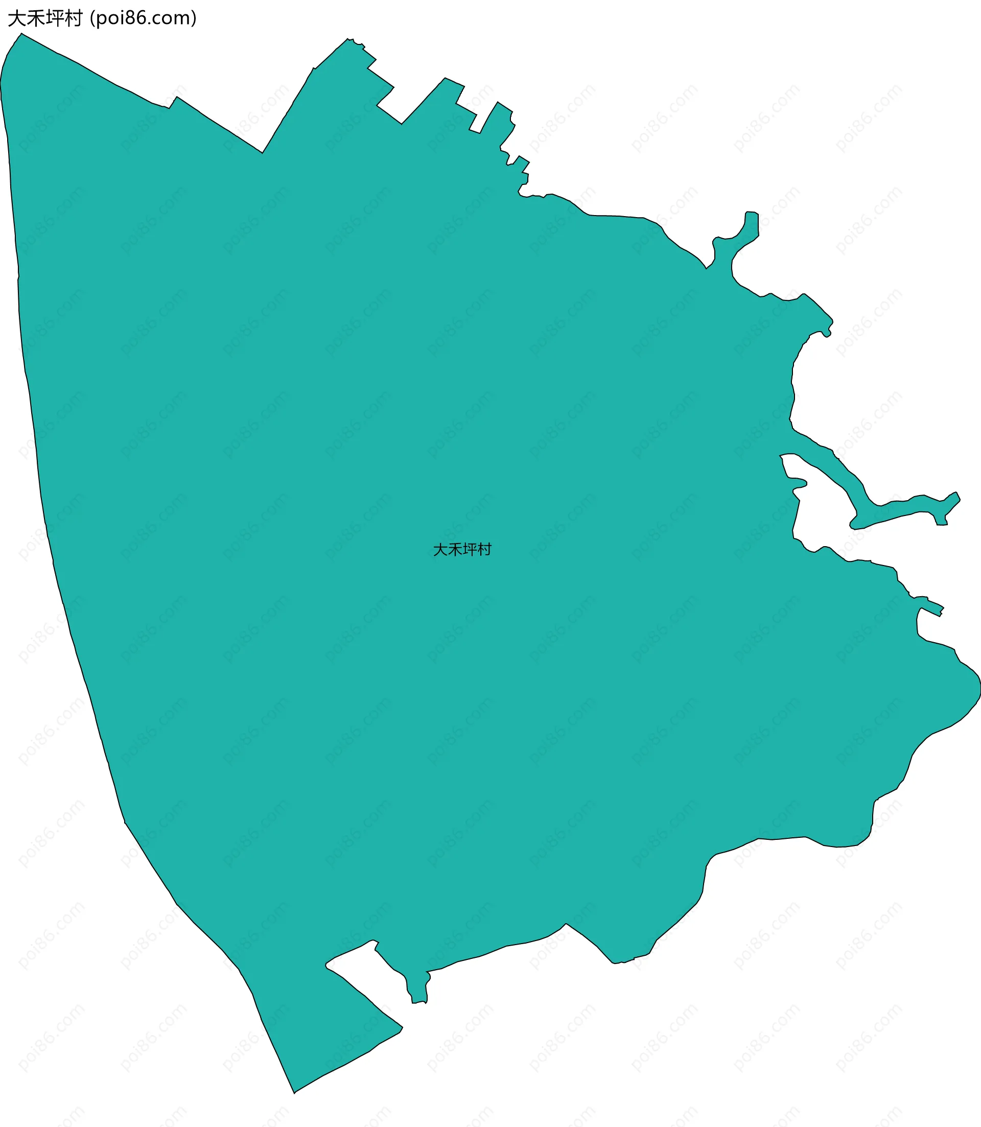 大禾坪村边界地图