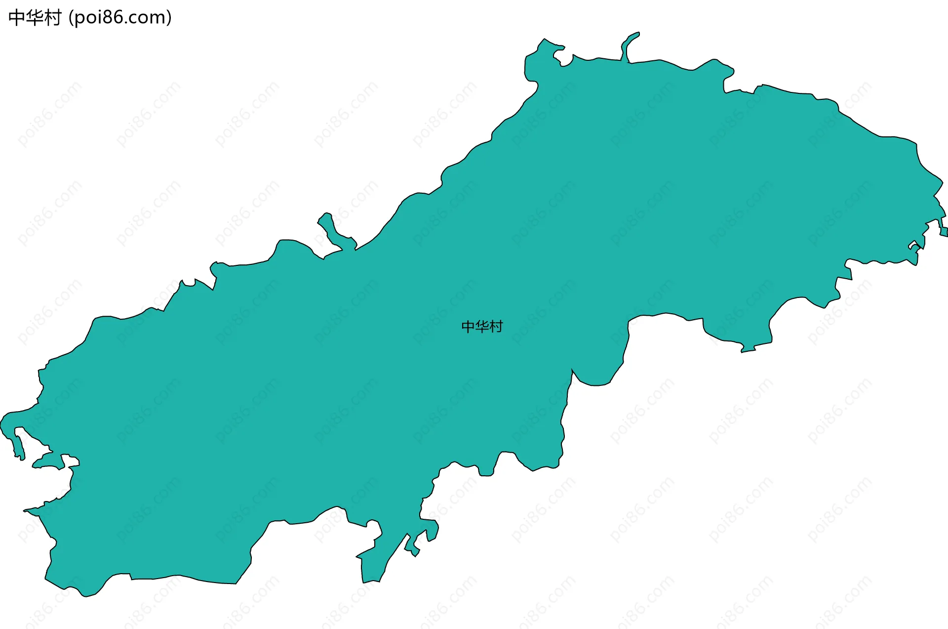 中华村边界地图