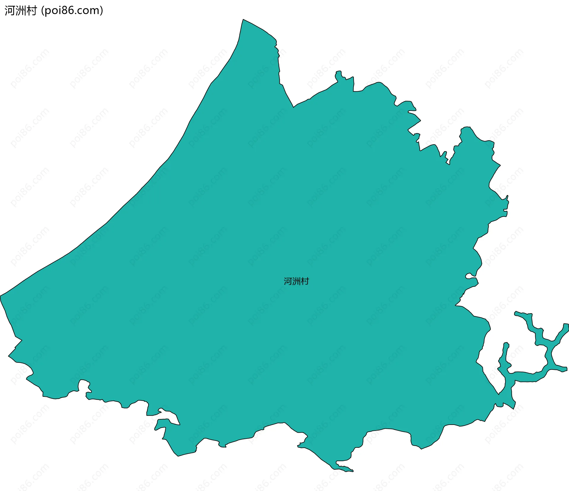 河洲村边界地图