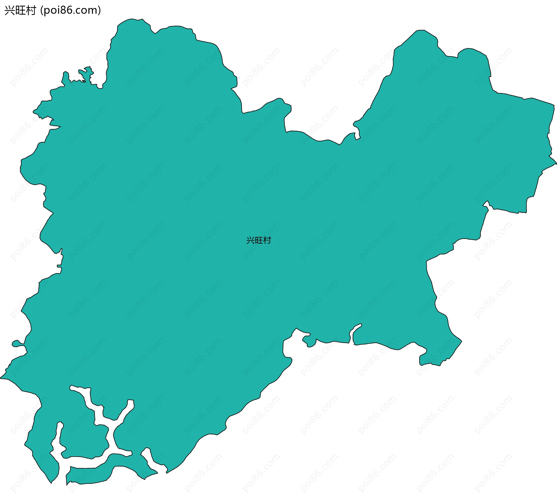 兴旺村边界地图