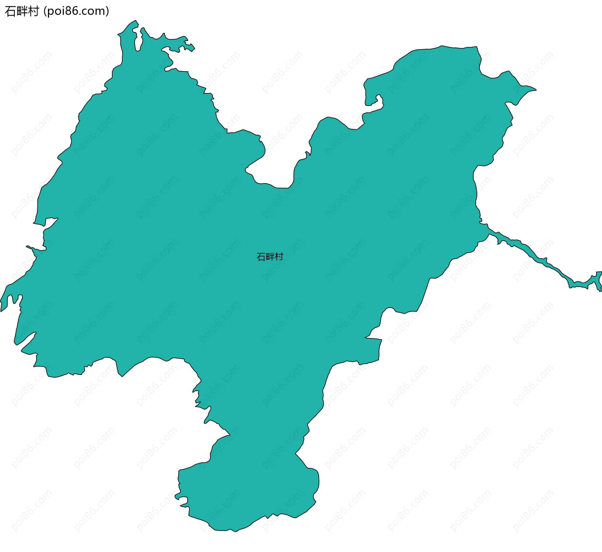石畔村边界地图