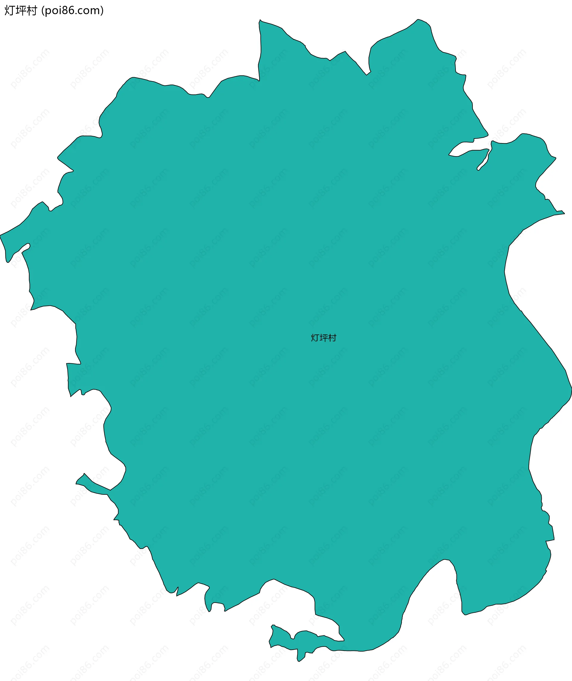 灯坪村边界地图