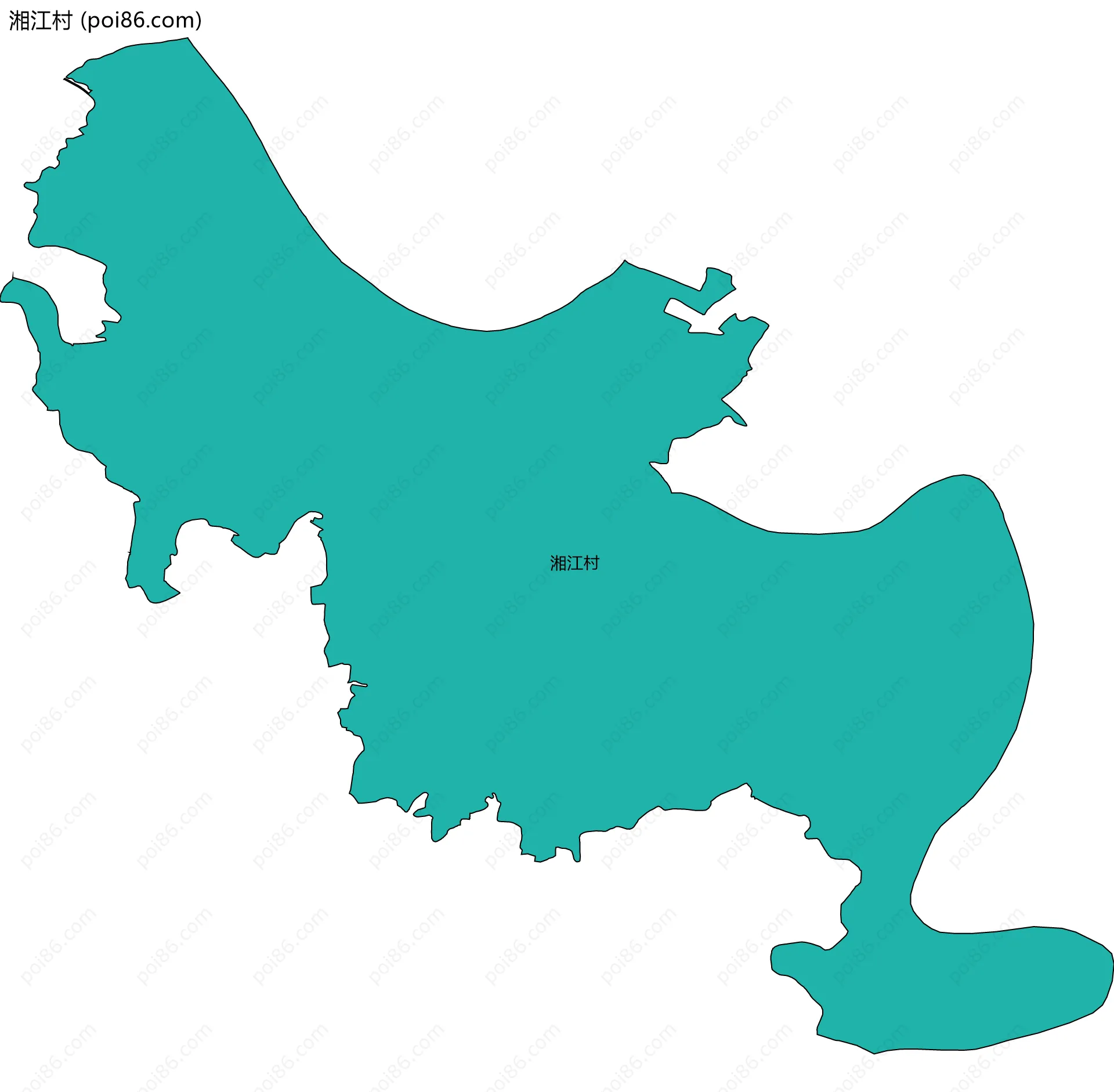 湘江村边界地图