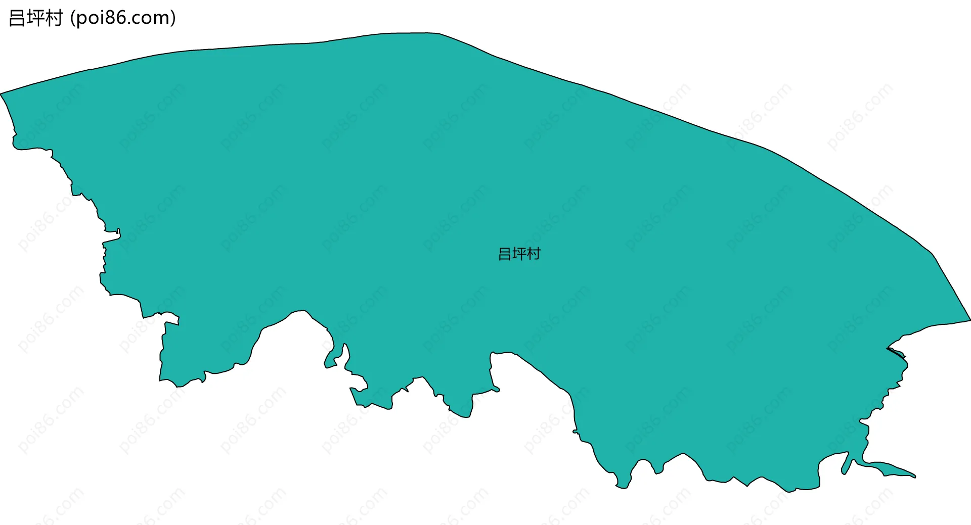 吕坪村边界地图