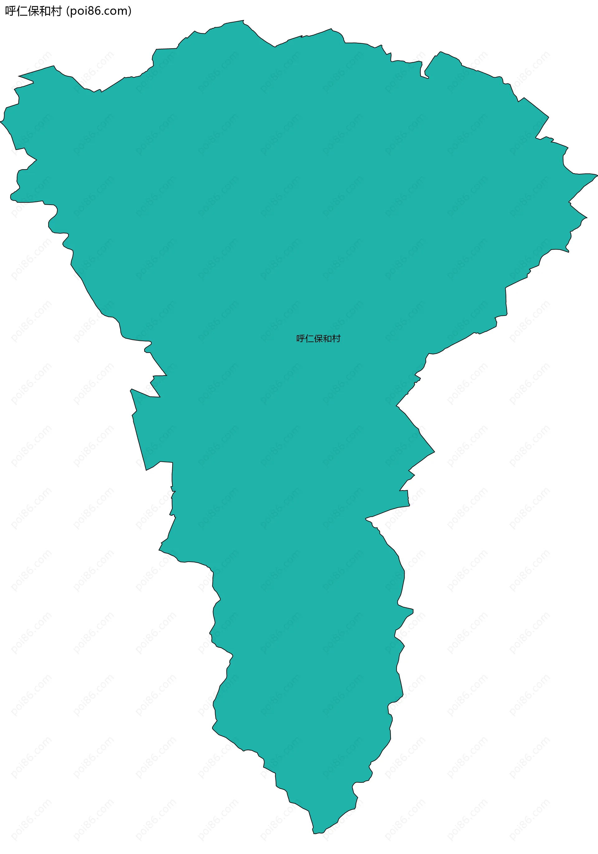 呼仁保和村边界地图