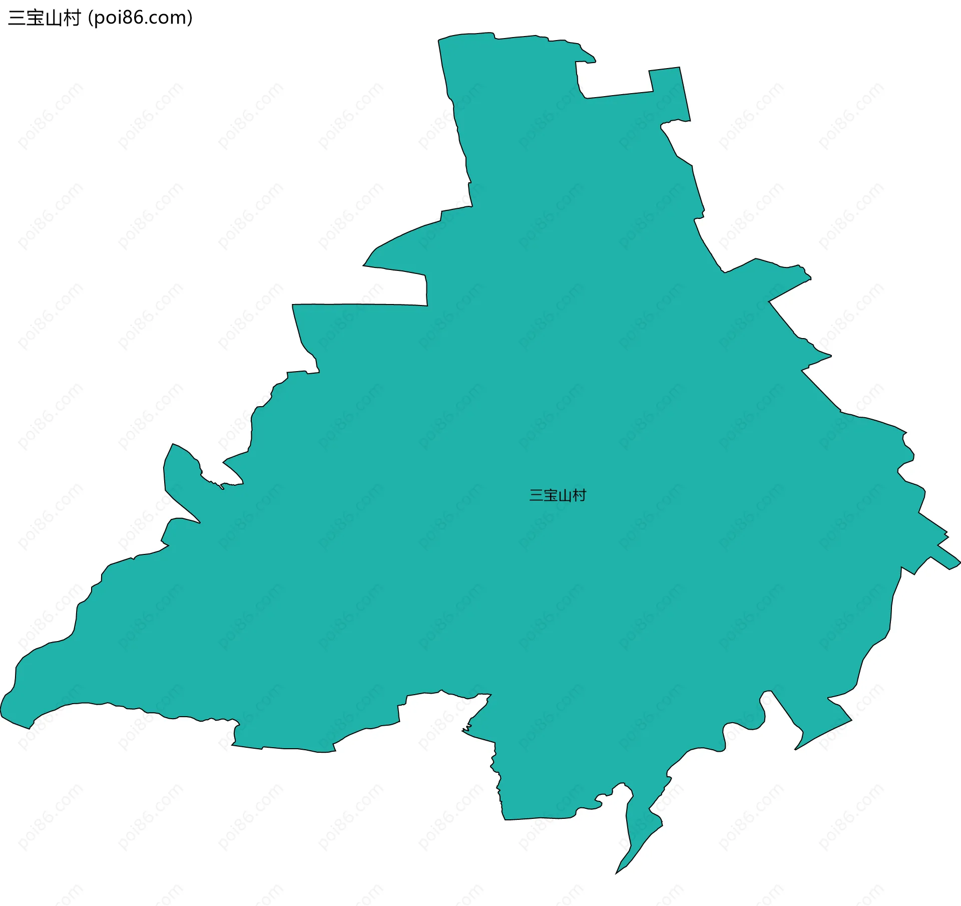 三宝山村边界地图
