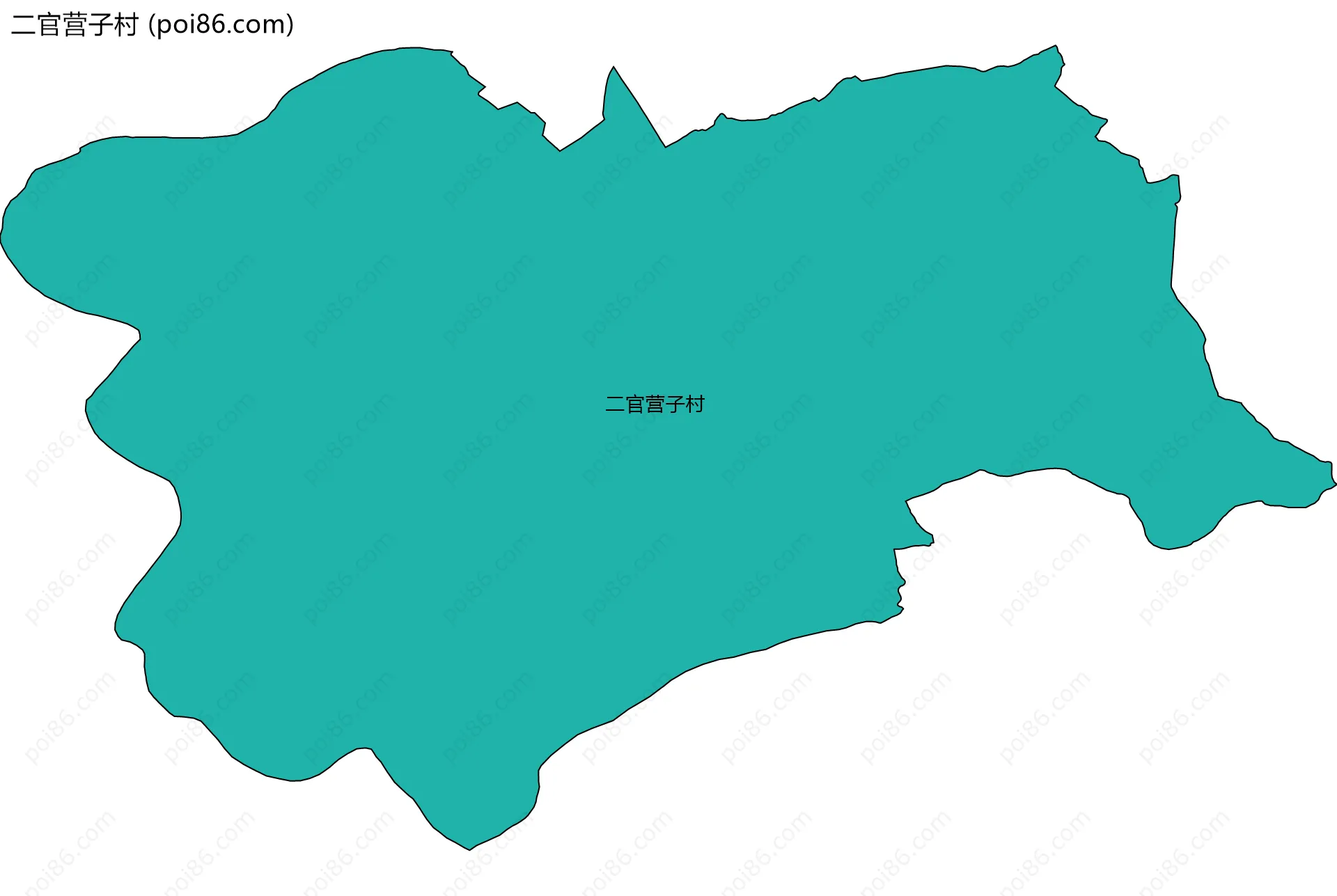 二官营子村边界地图