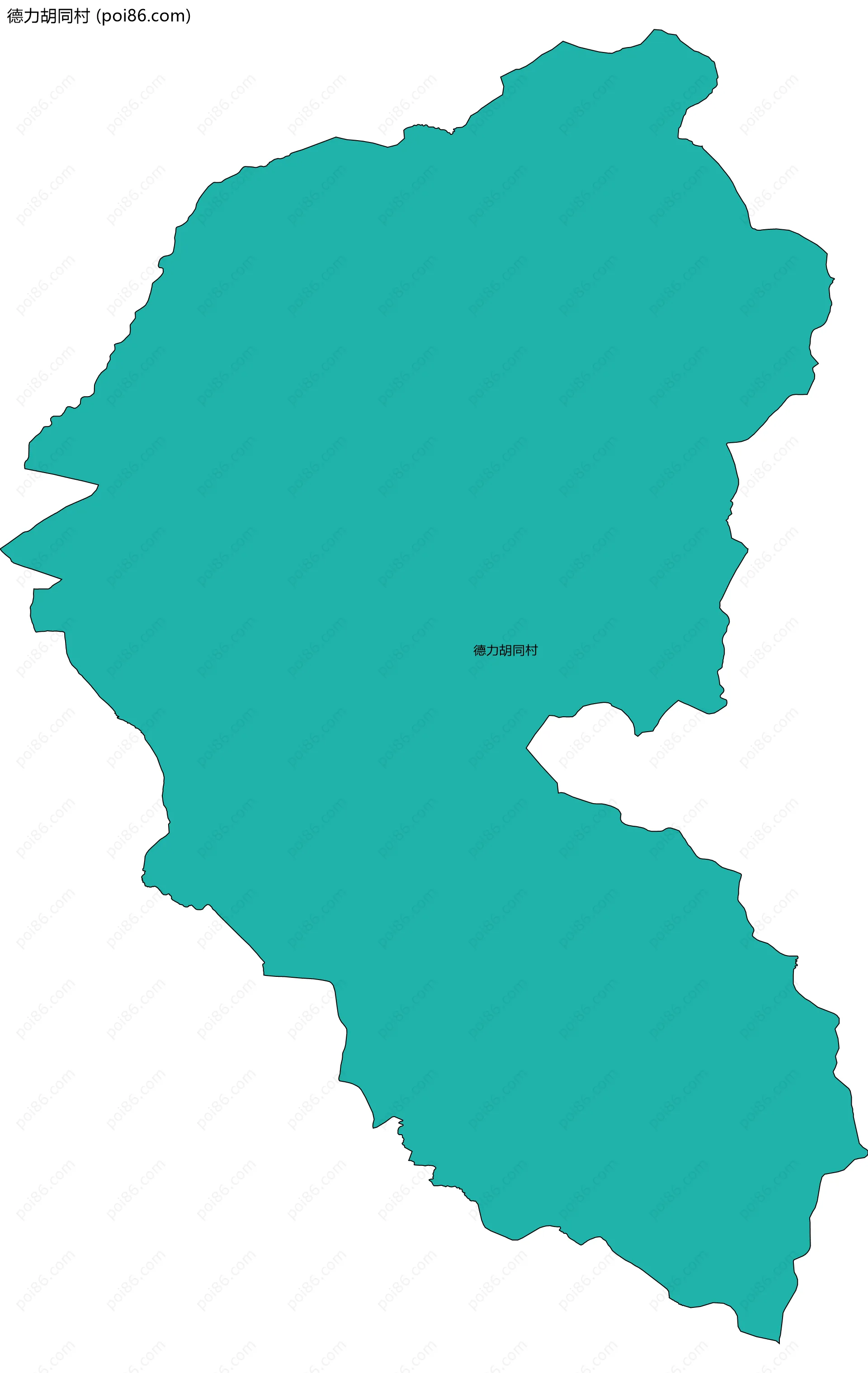 德力胡同村边界地图