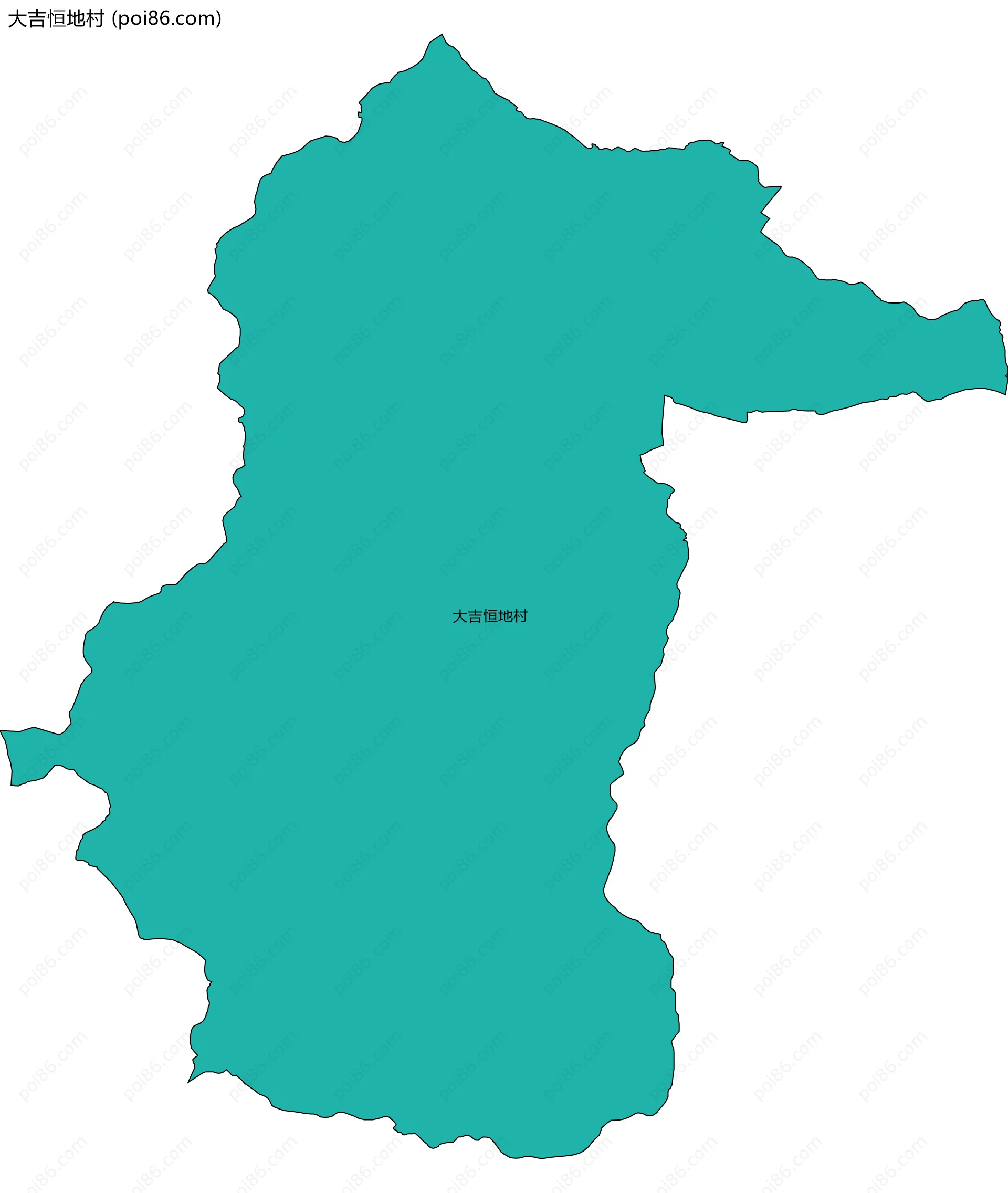 大吉恒地村边界地图