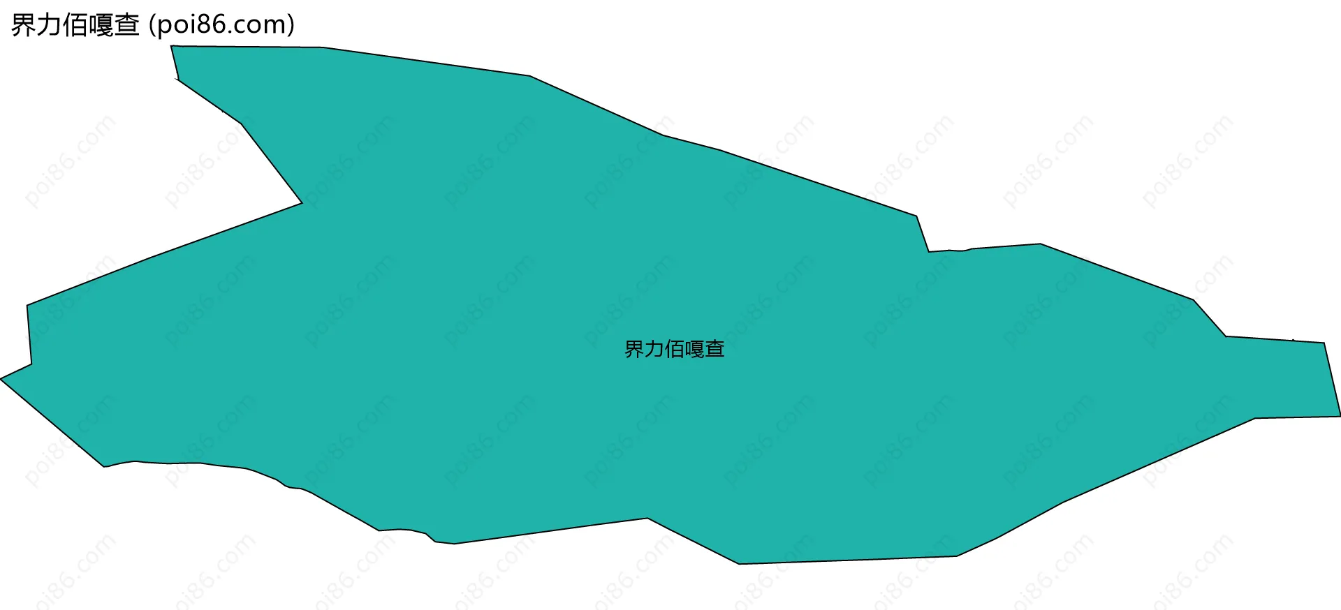 界力佰嘎查边界地图