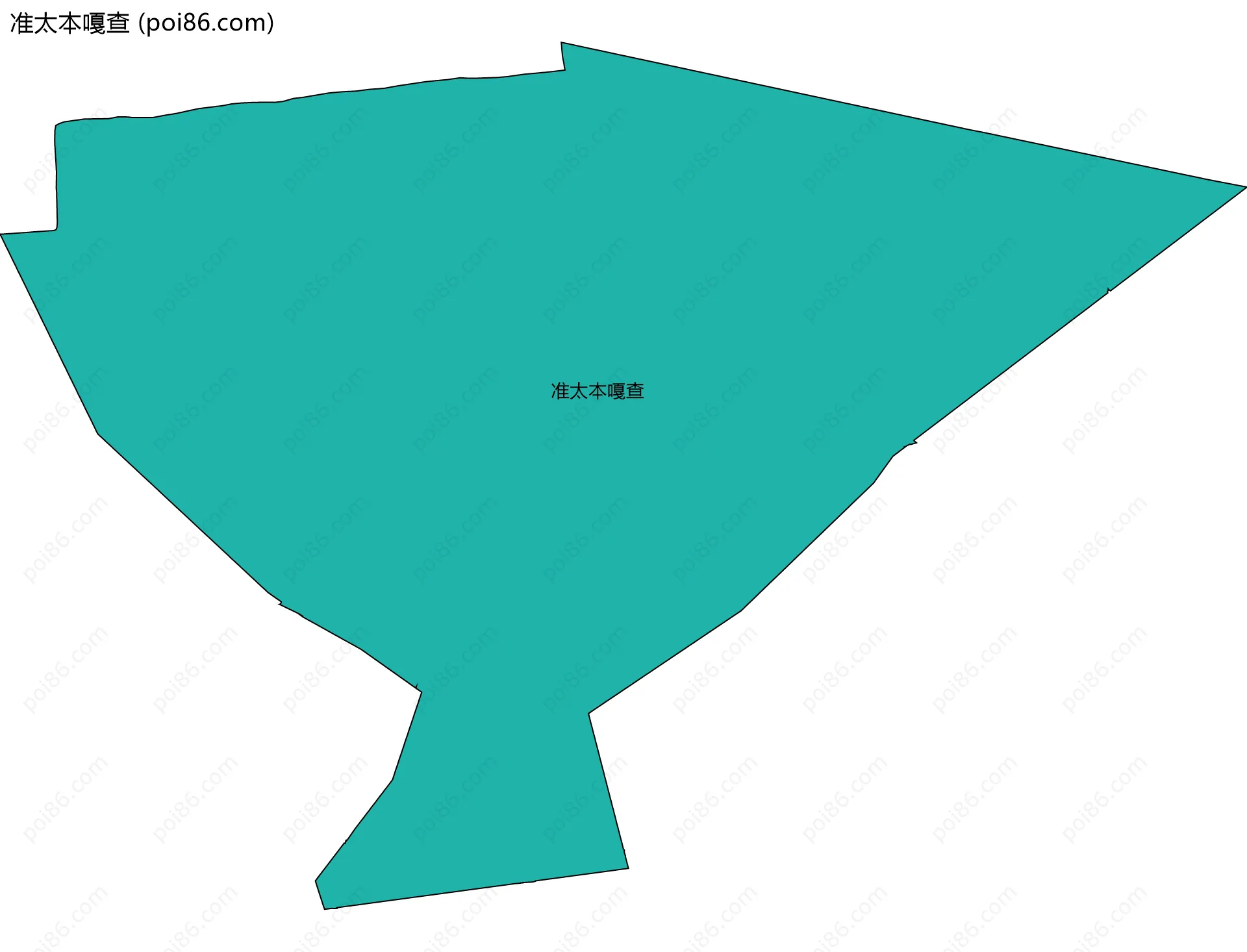 准太本嘎查边界地图