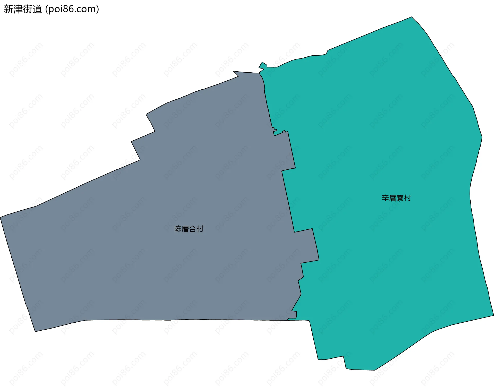 新津街道边界地图(五级行政区划)
