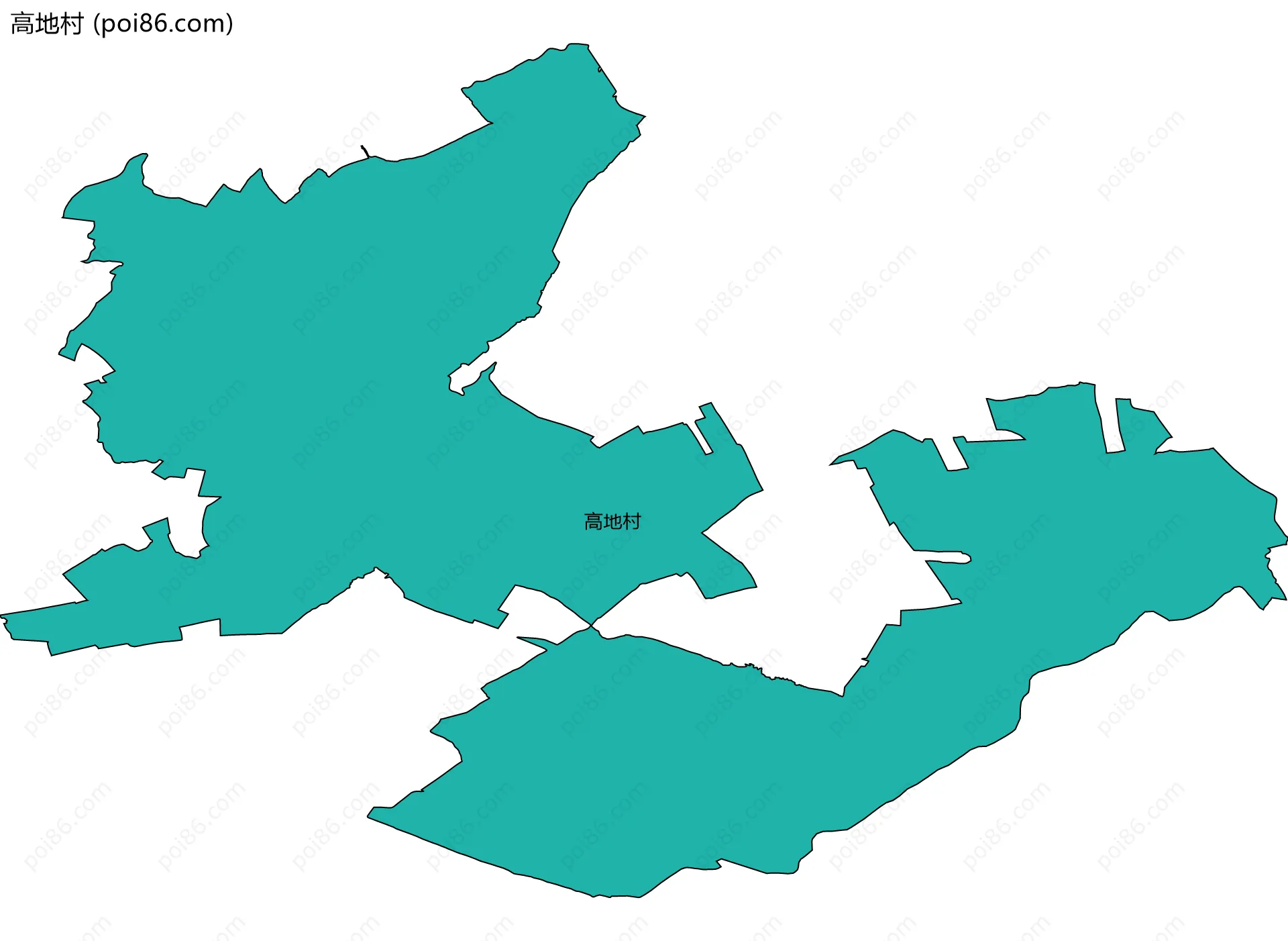 高地村边界地图