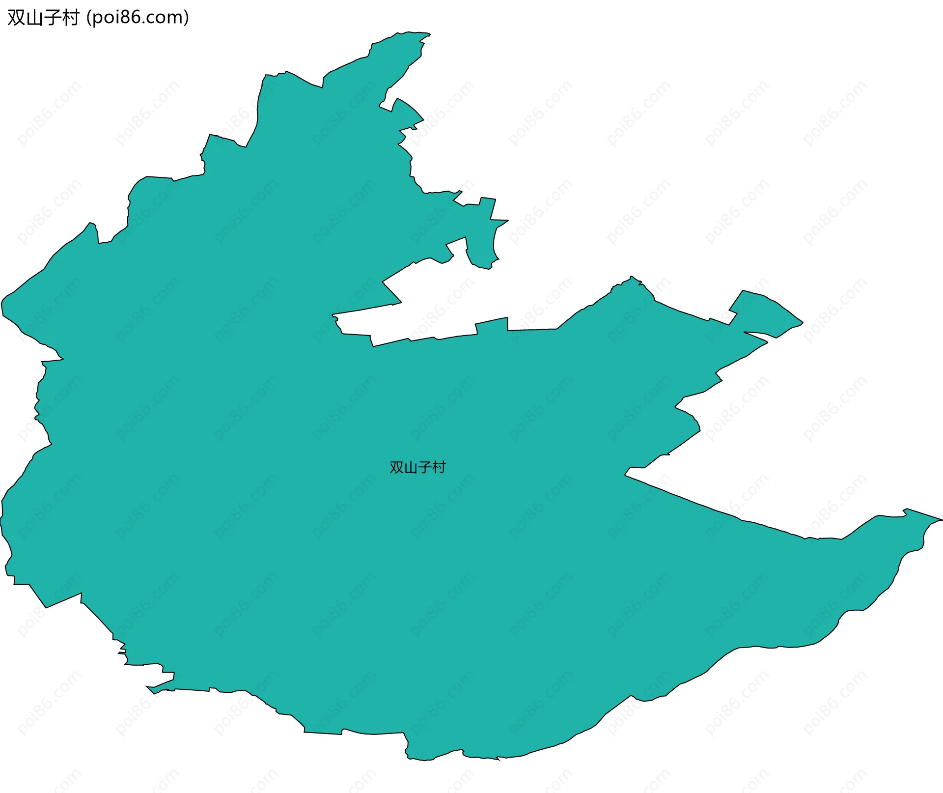 双山子村边界地图