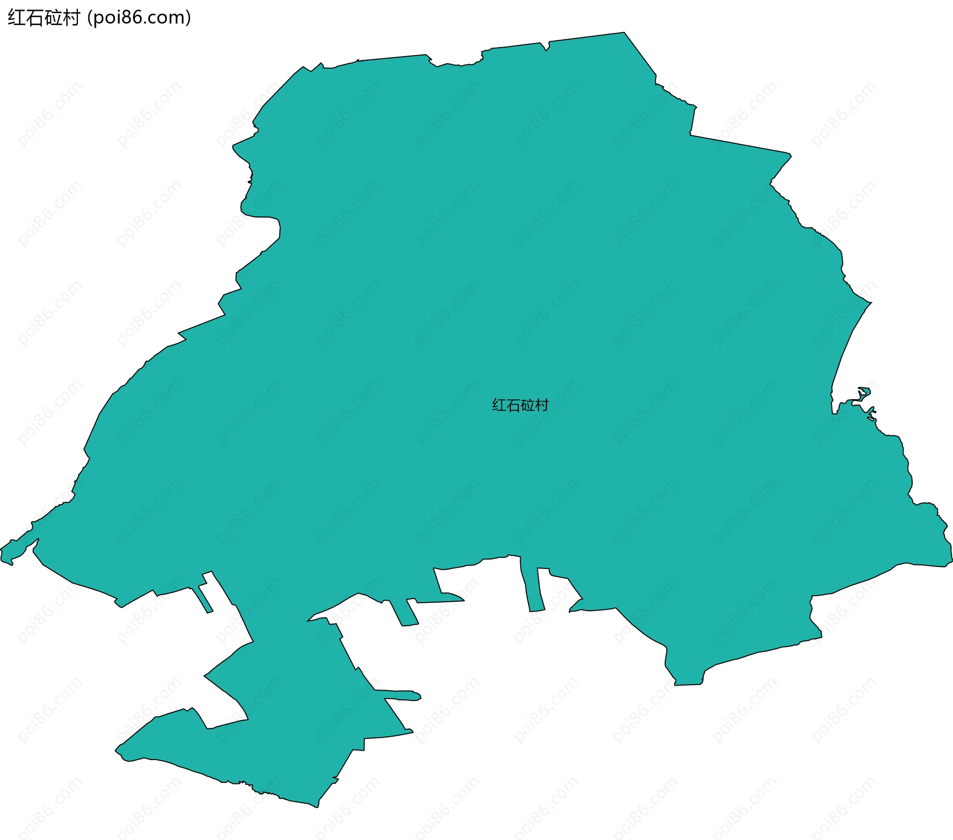 红石砬村边界地图