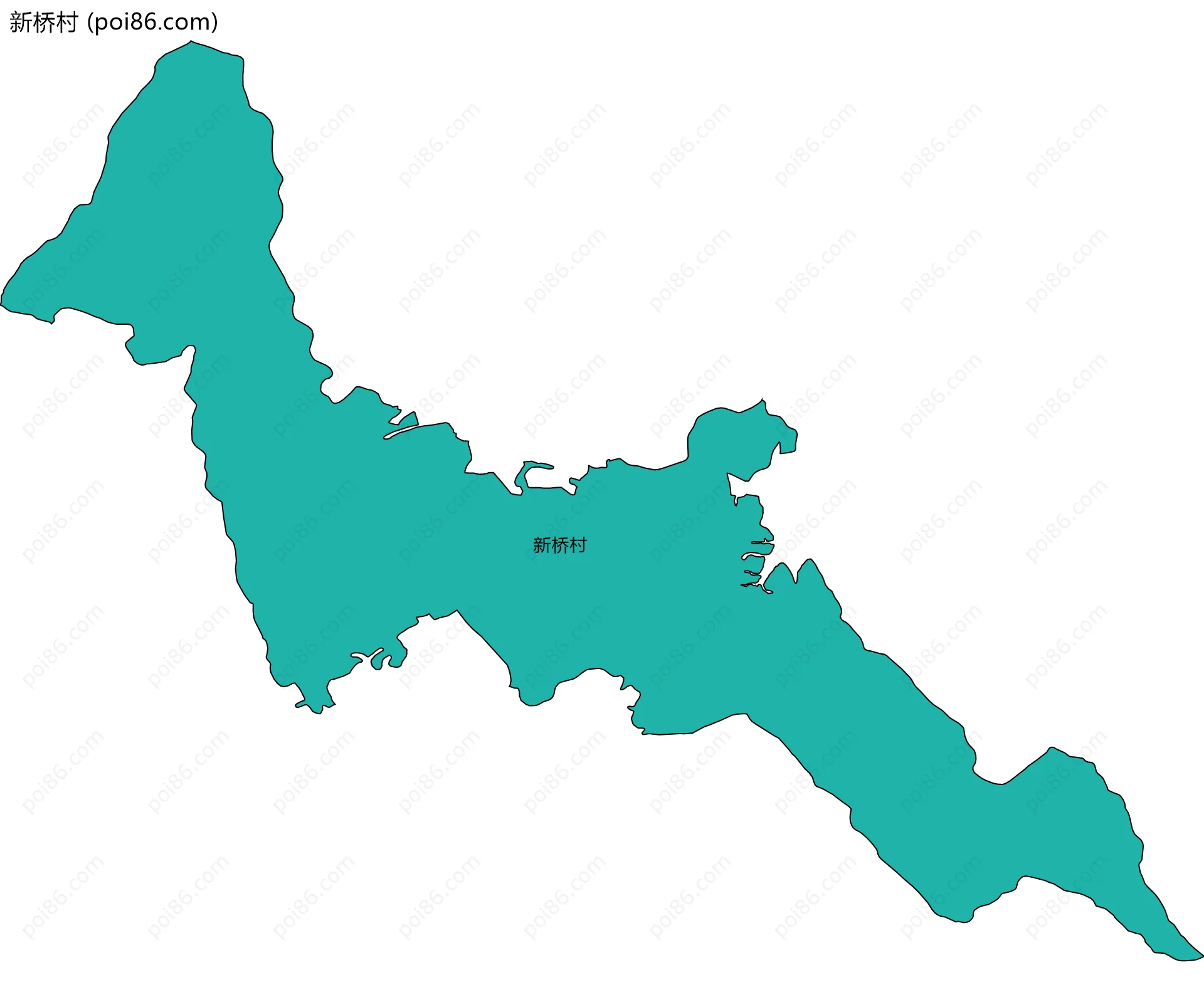 新桥村边界地图