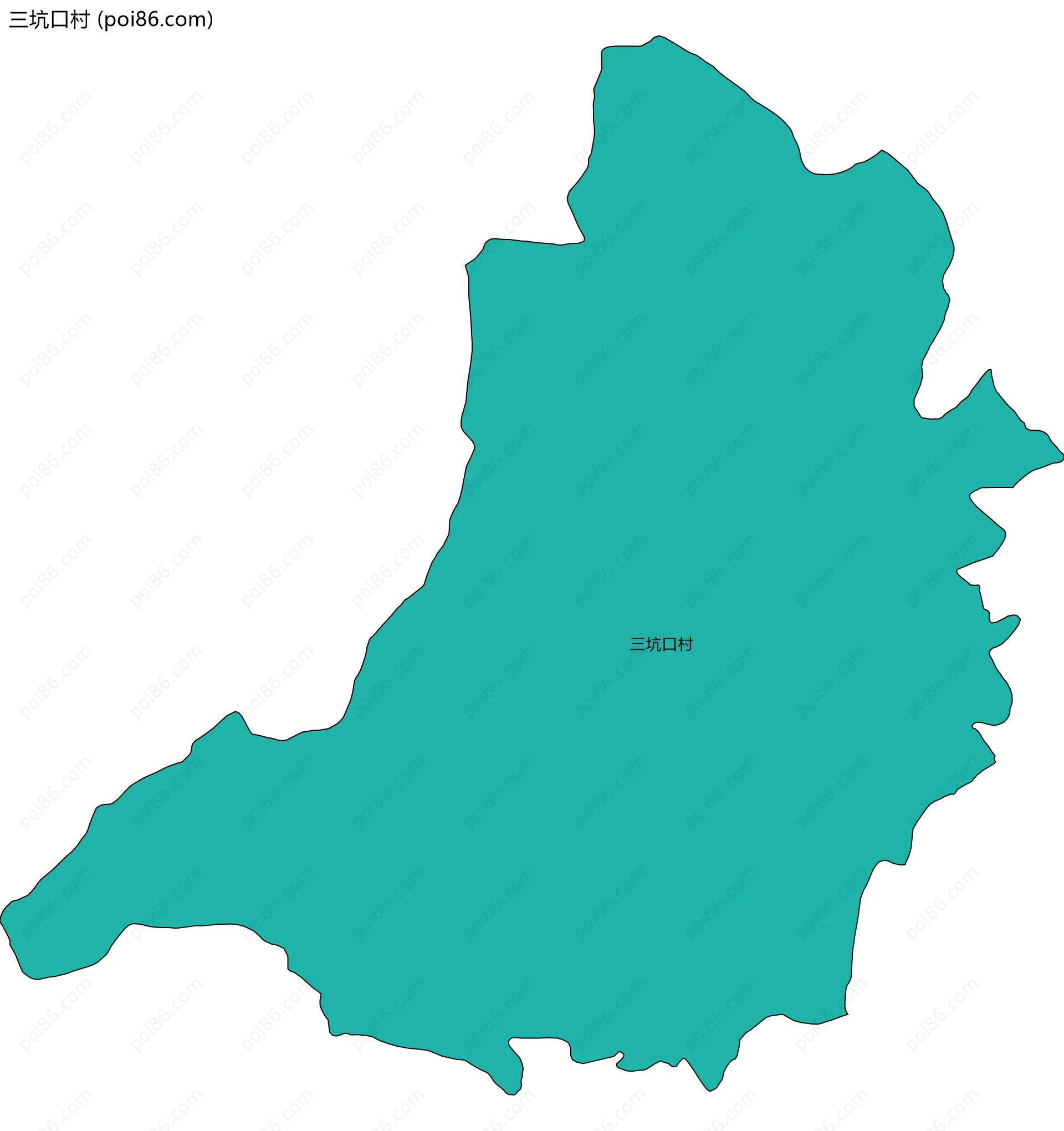 三坑口村边界地图