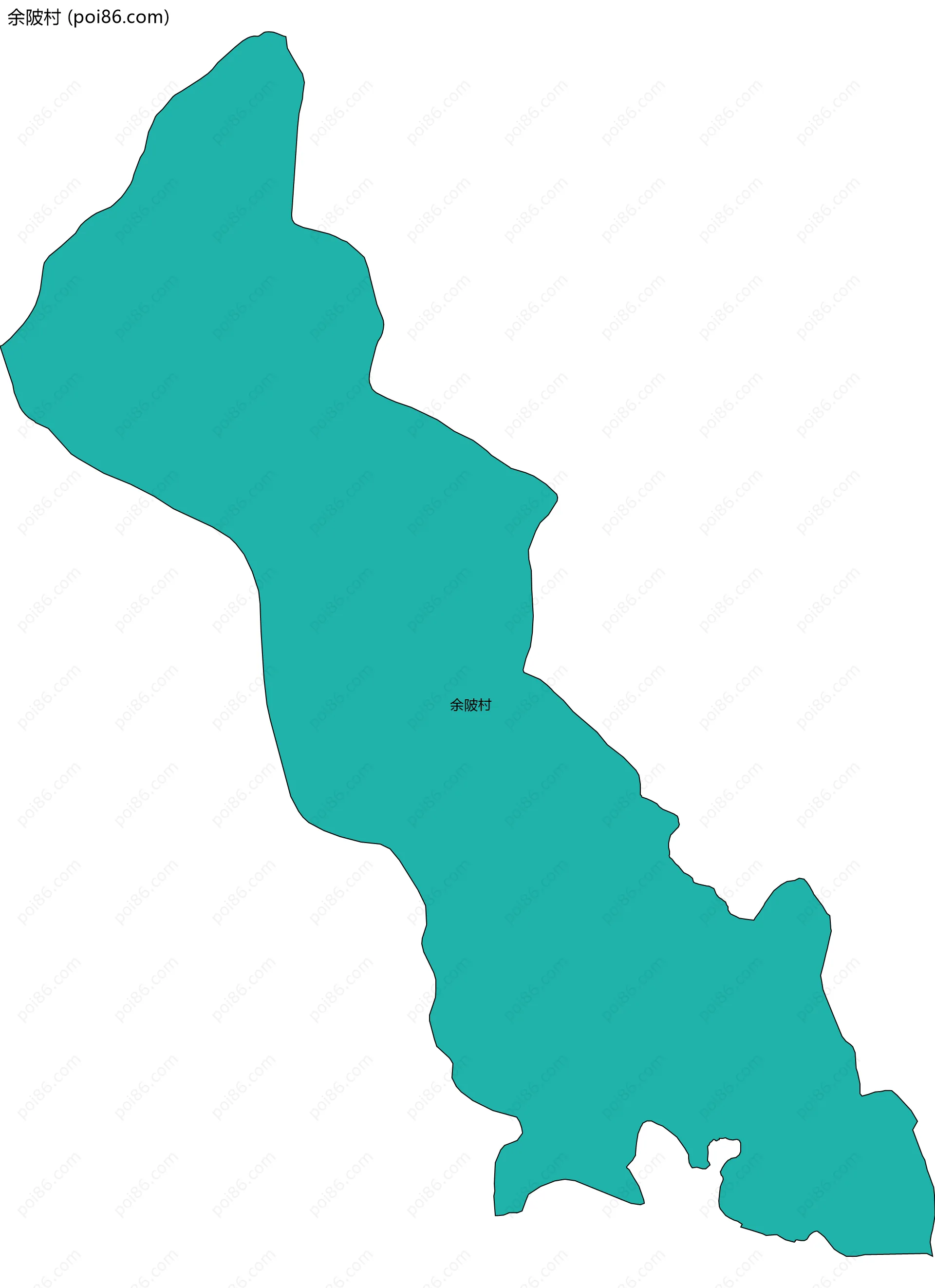 余陂村边界地图
