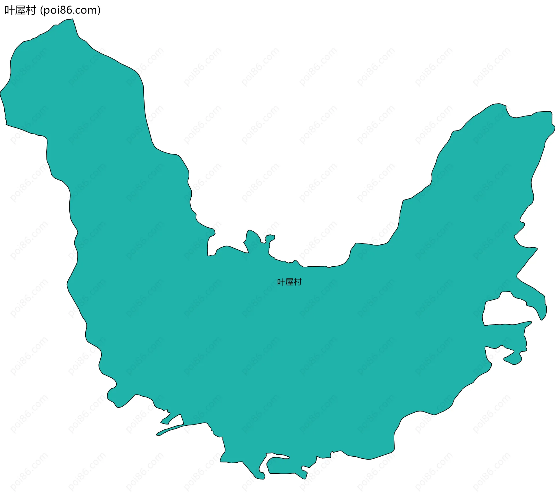 叶屋村边界地图
