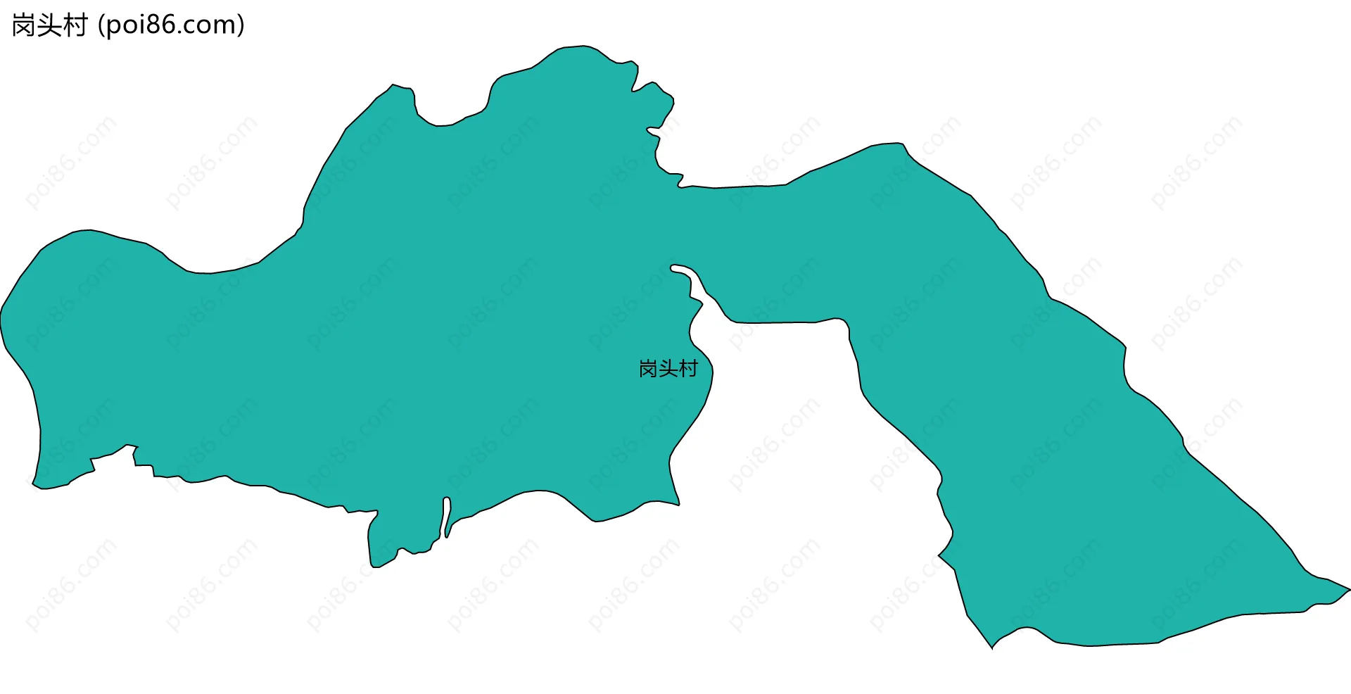 岗头村边界地图