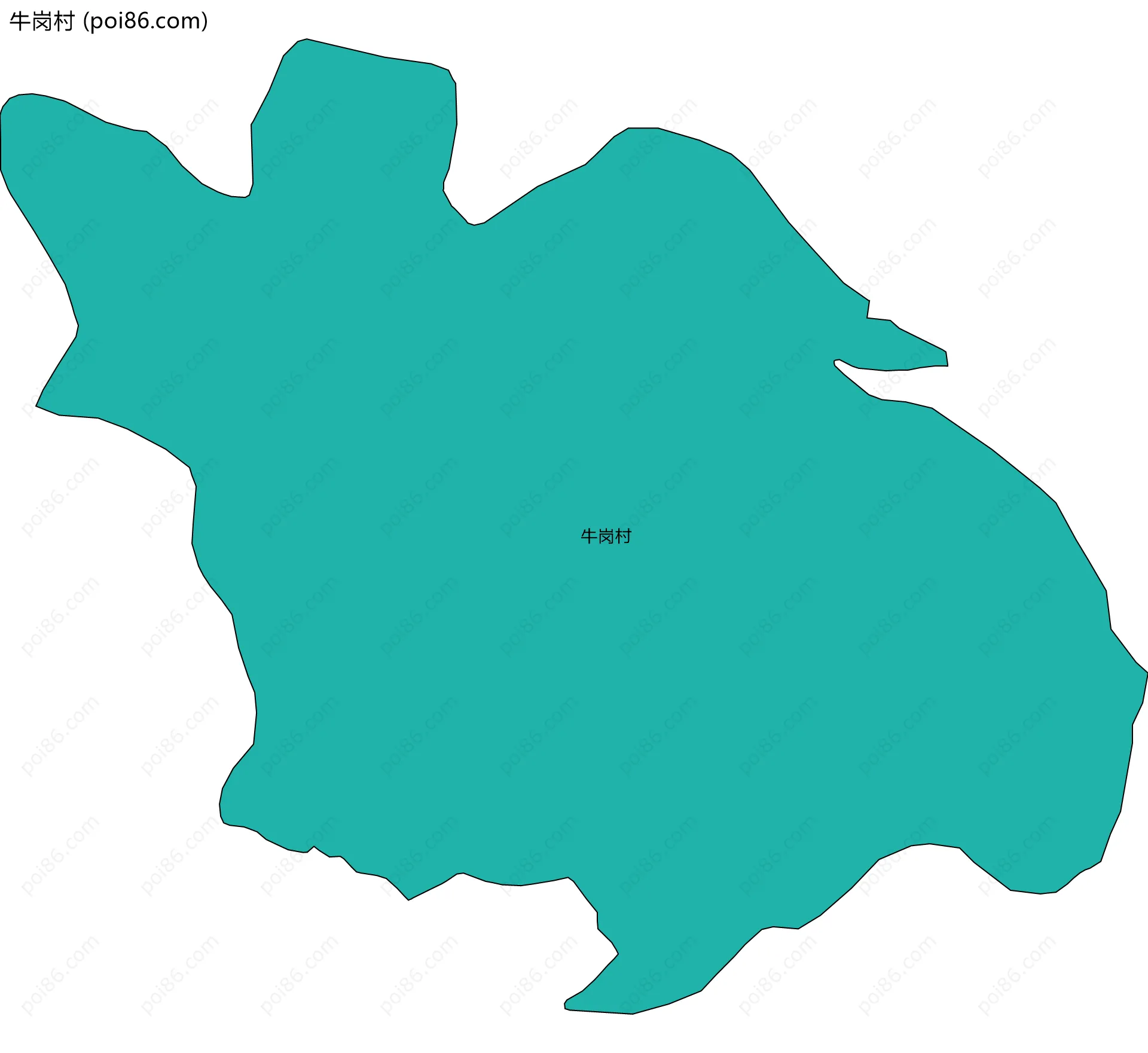 牛岗村边界地图