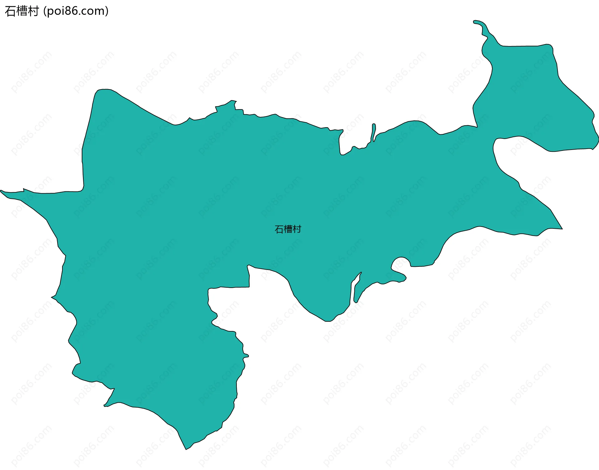 石槽村边界地图