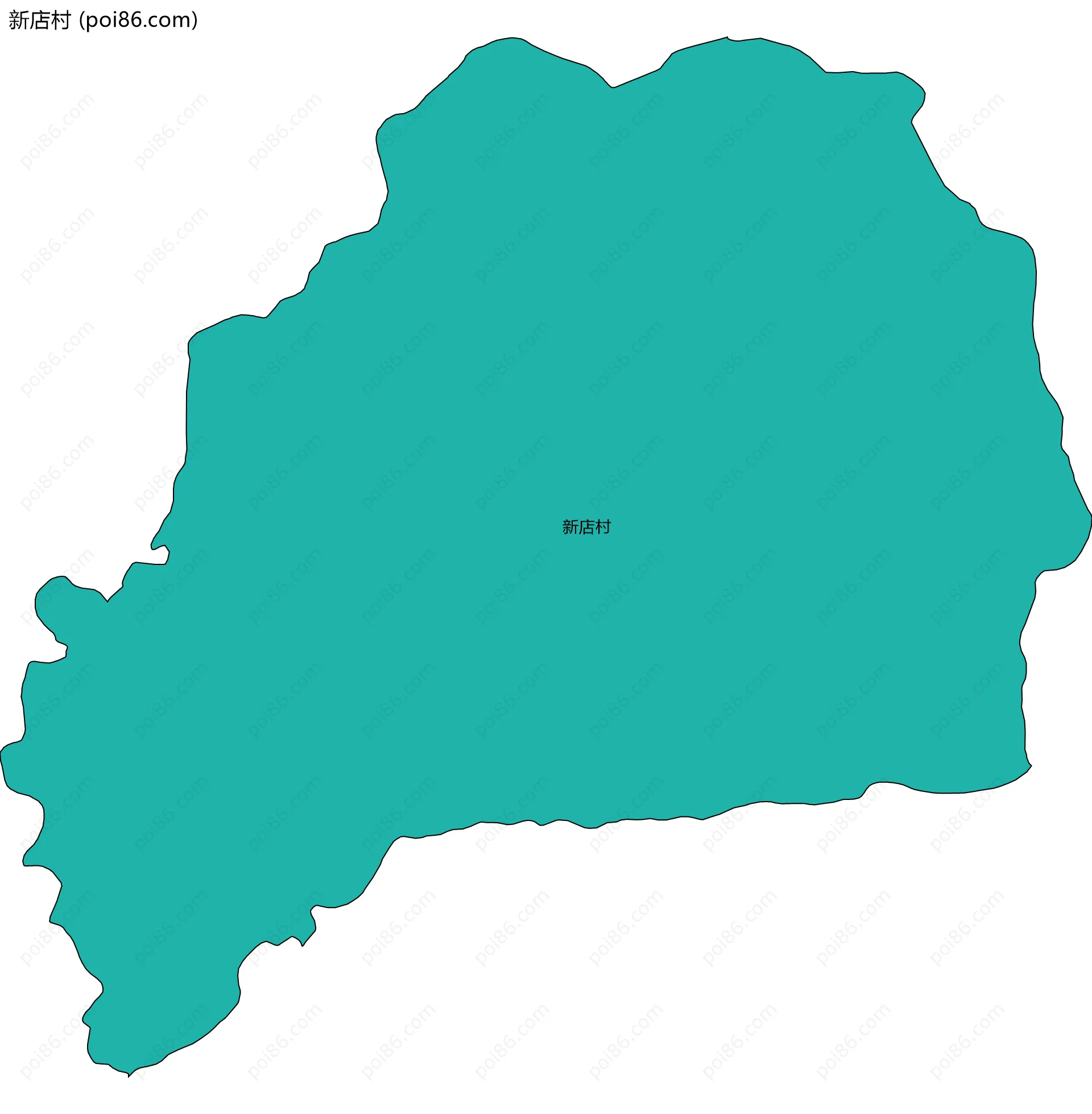 新店村边界地图