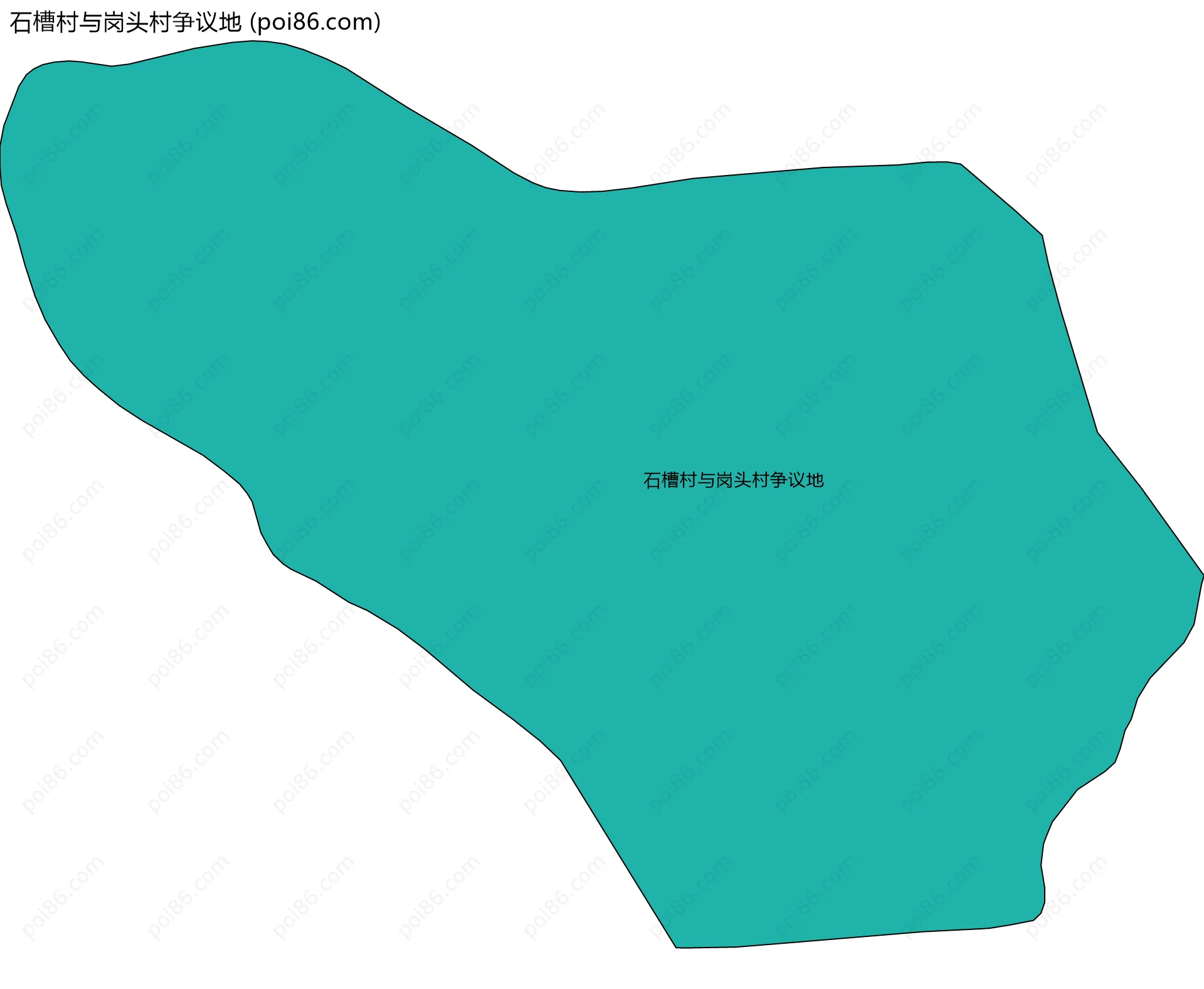 石槽村与岗头村争议地边界地图