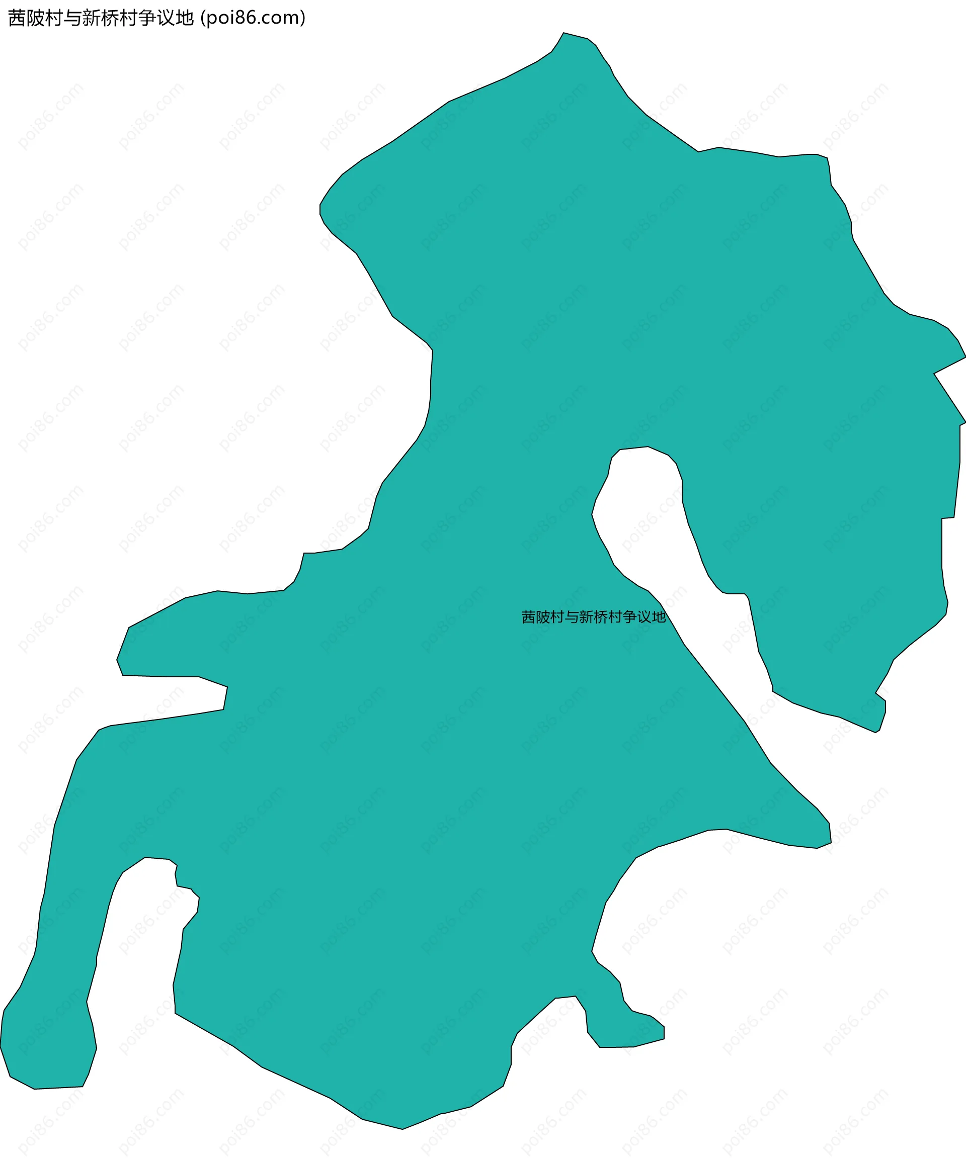 茜陂村与新桥村争议地边界地图