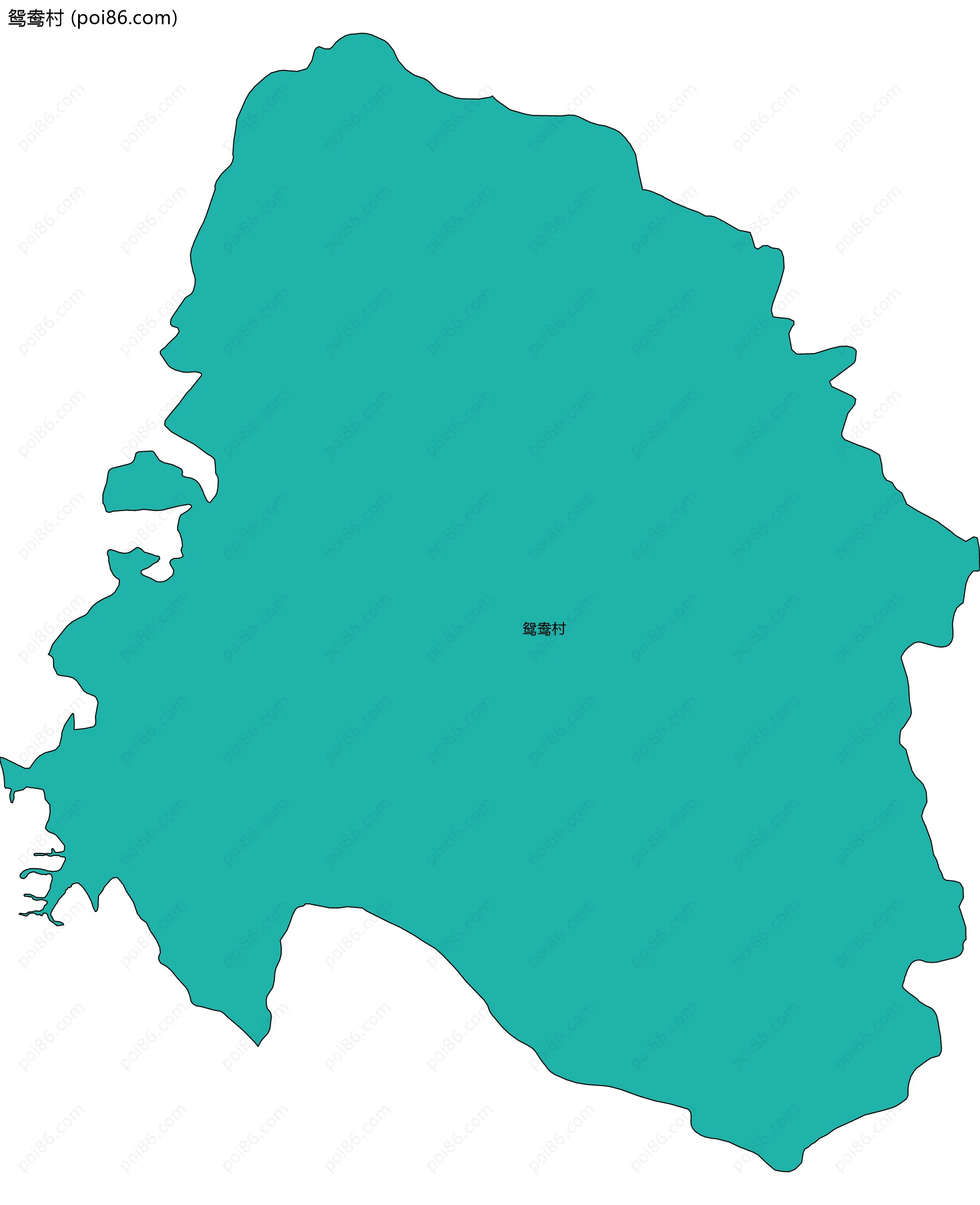 鸳鸯村边界地图