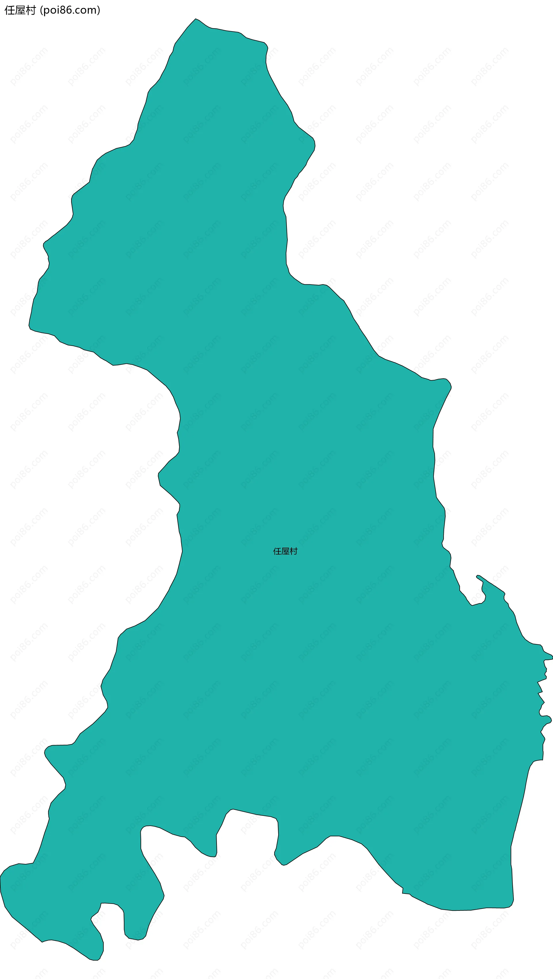 任屋村边界地图