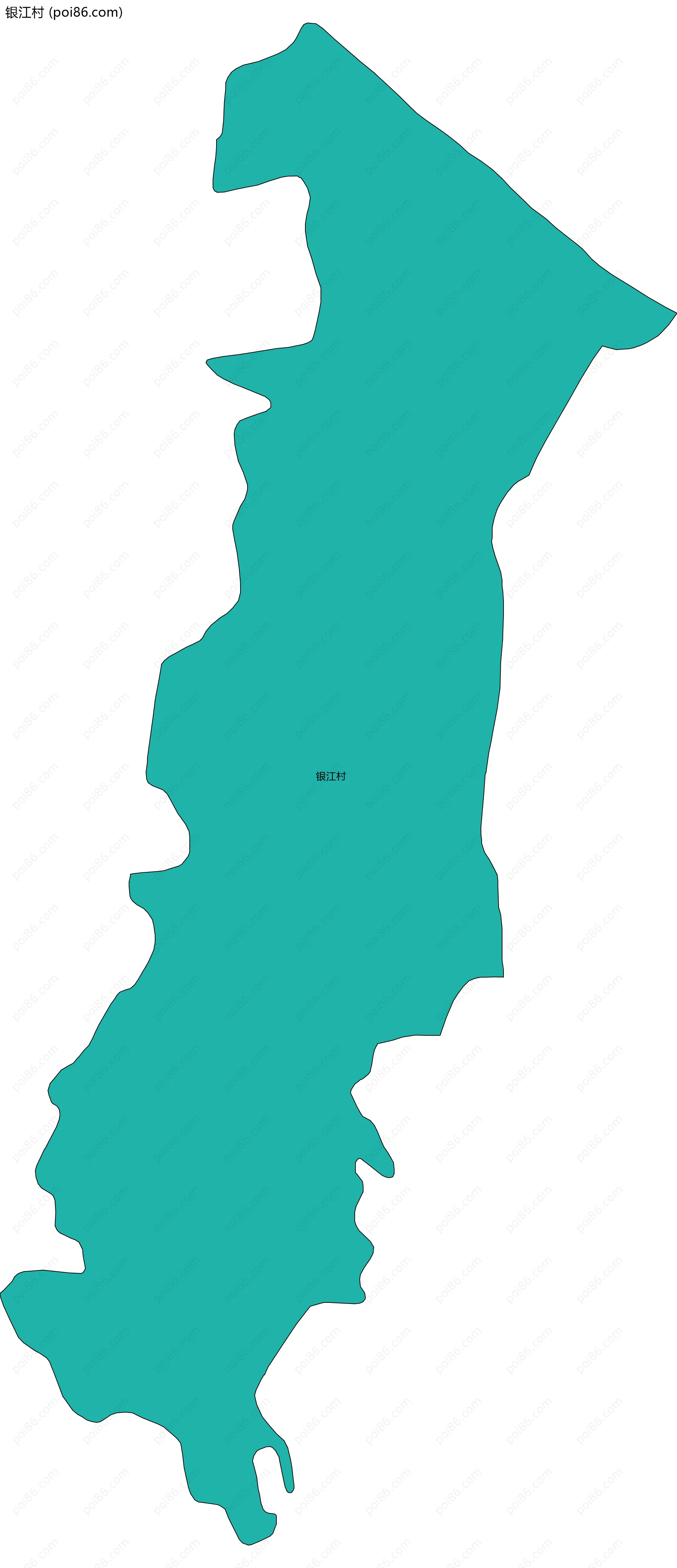 银江村边界地图