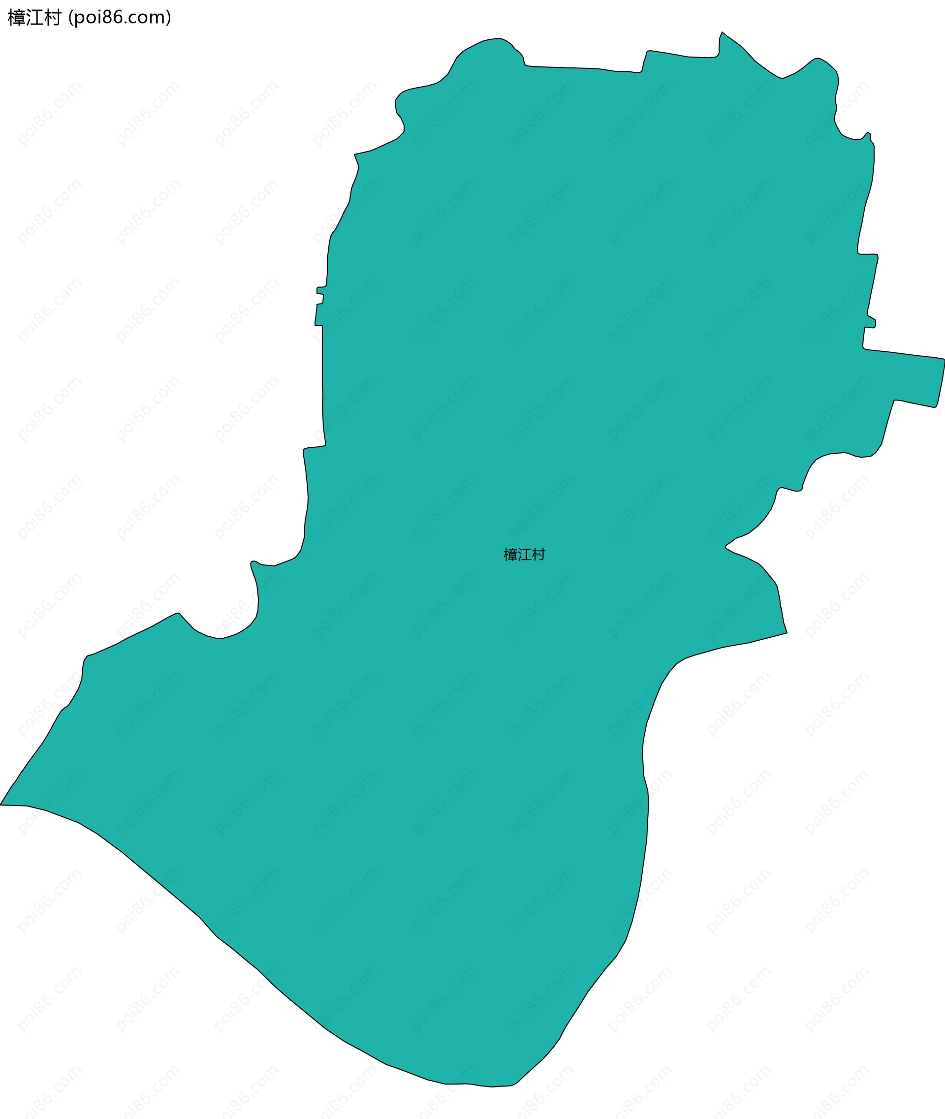 樟江村边界地图