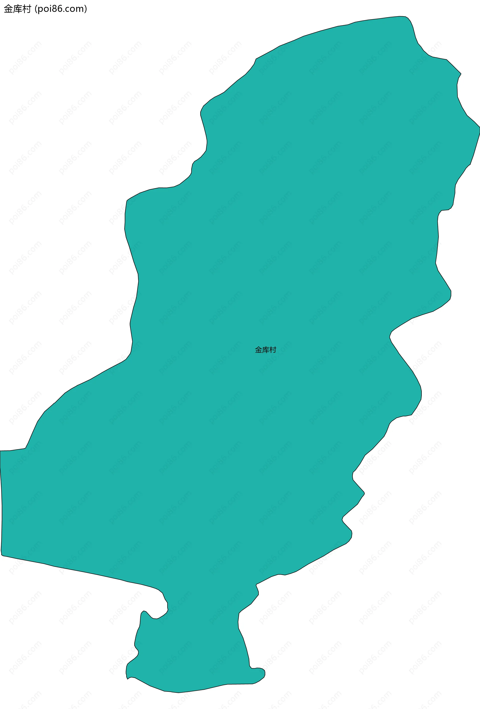 金库村边界地图