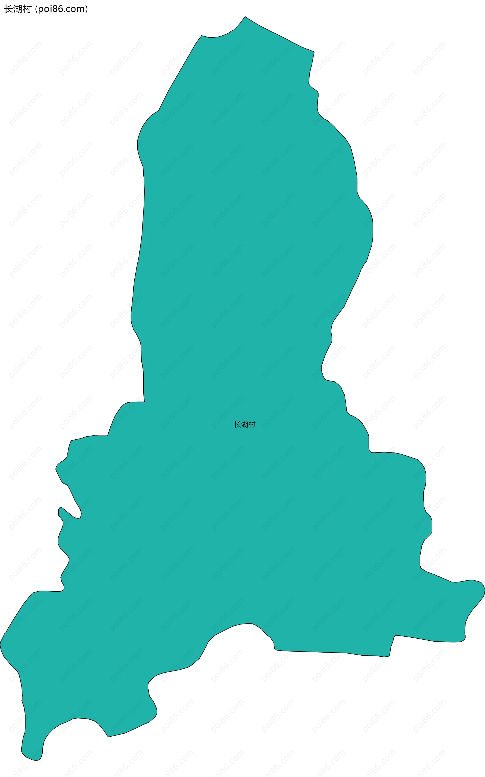 长湖村边界地图