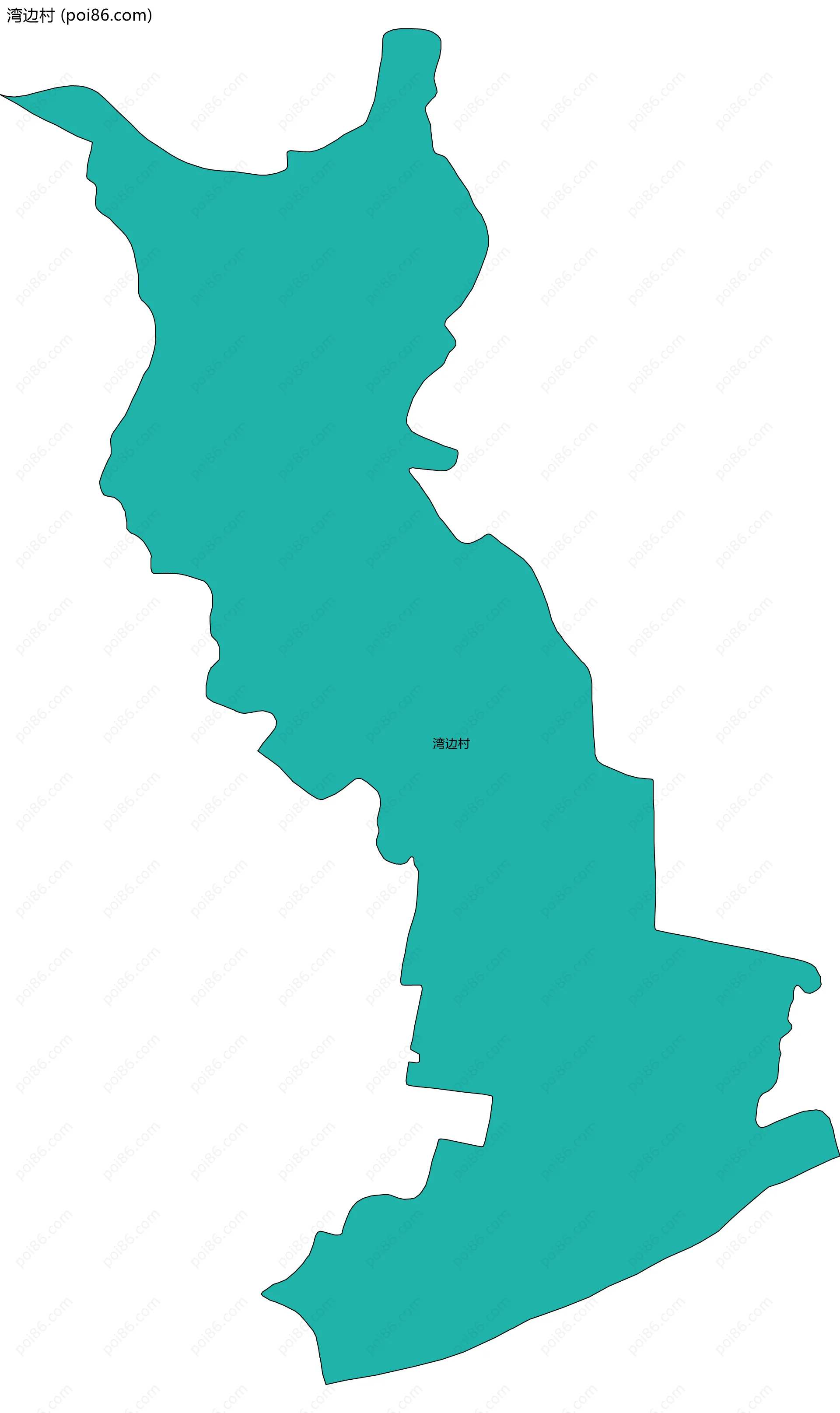 湾边村边界地图