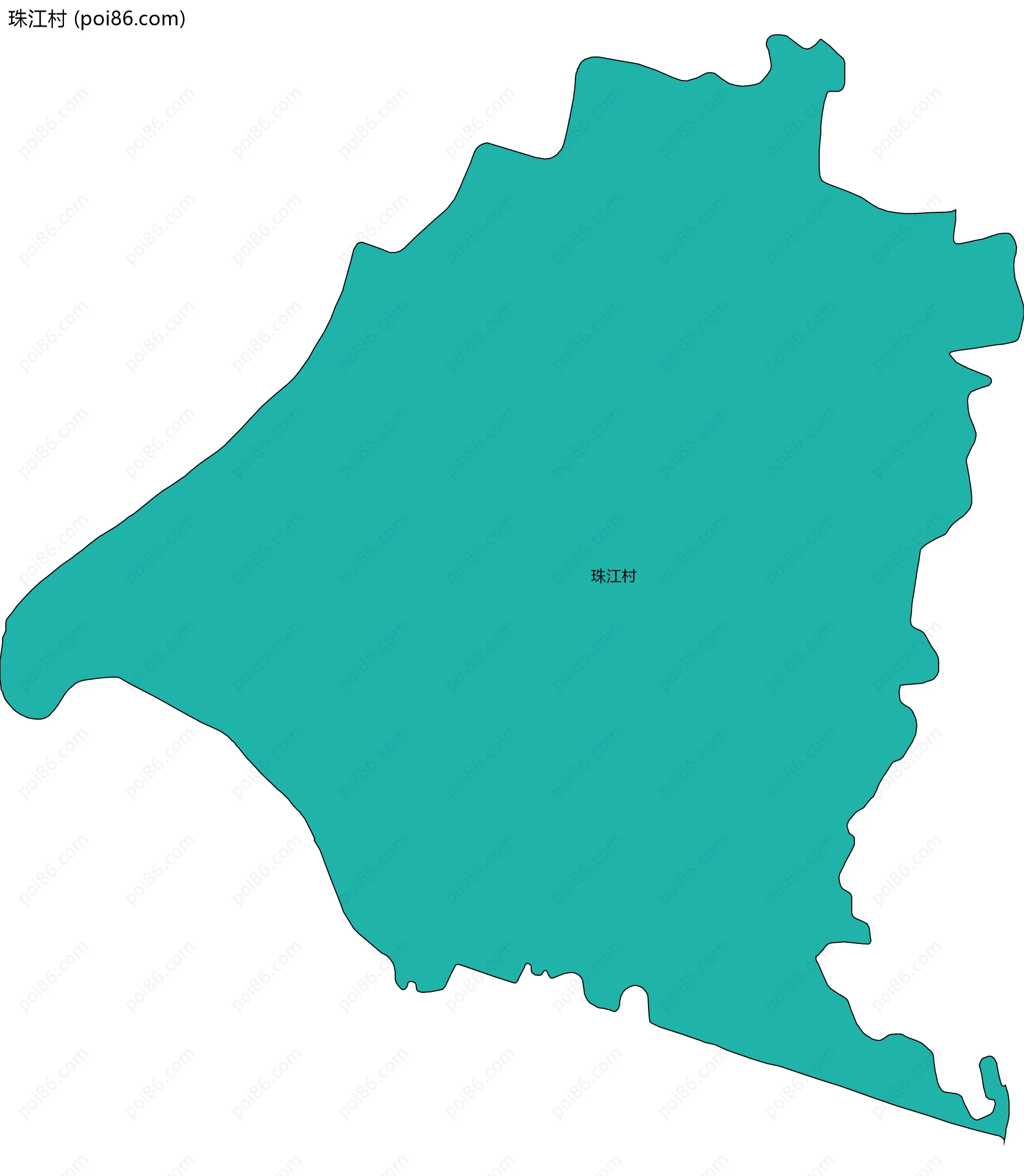 珠江村边界地图