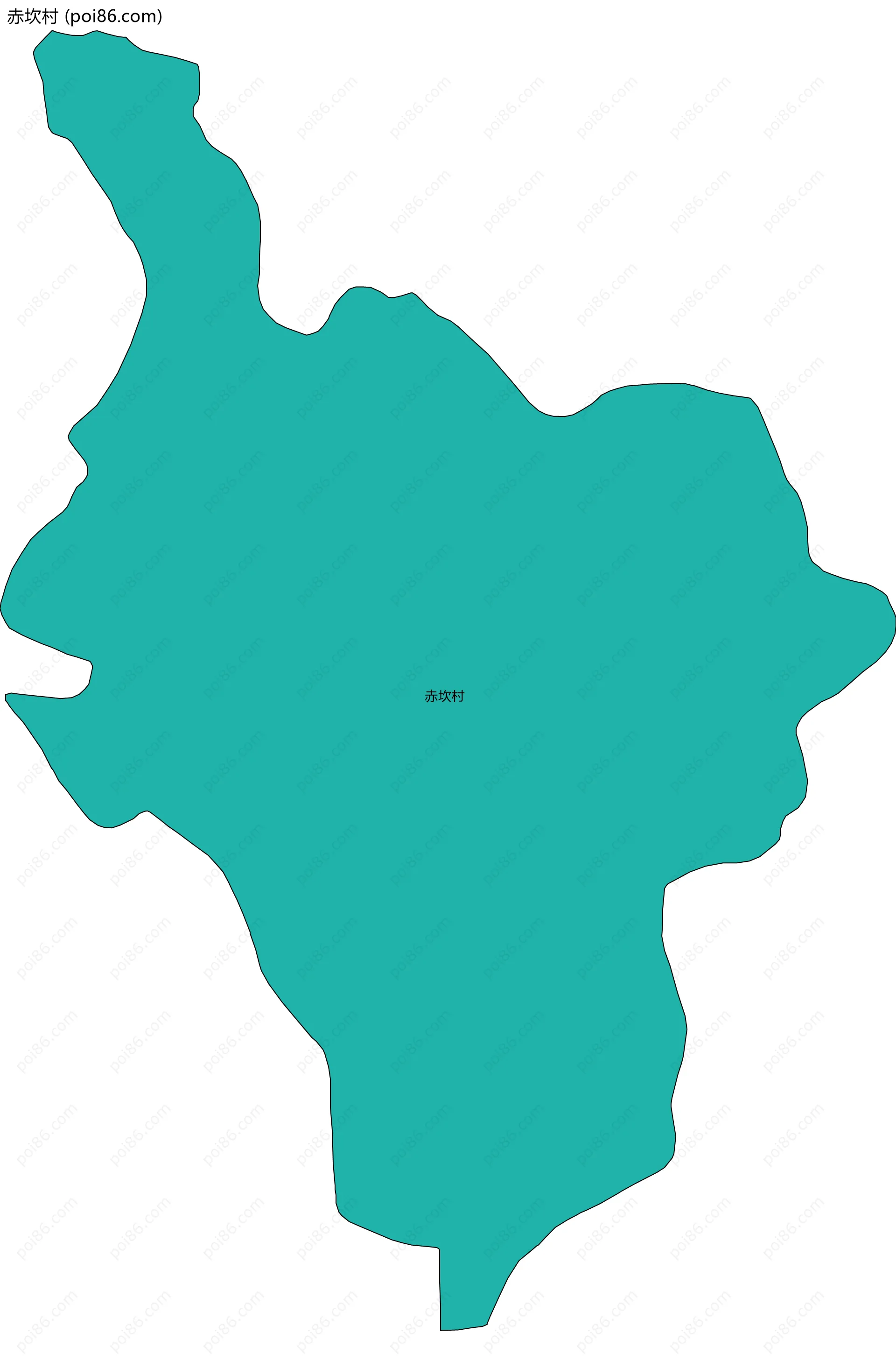 赤坎村边界地图