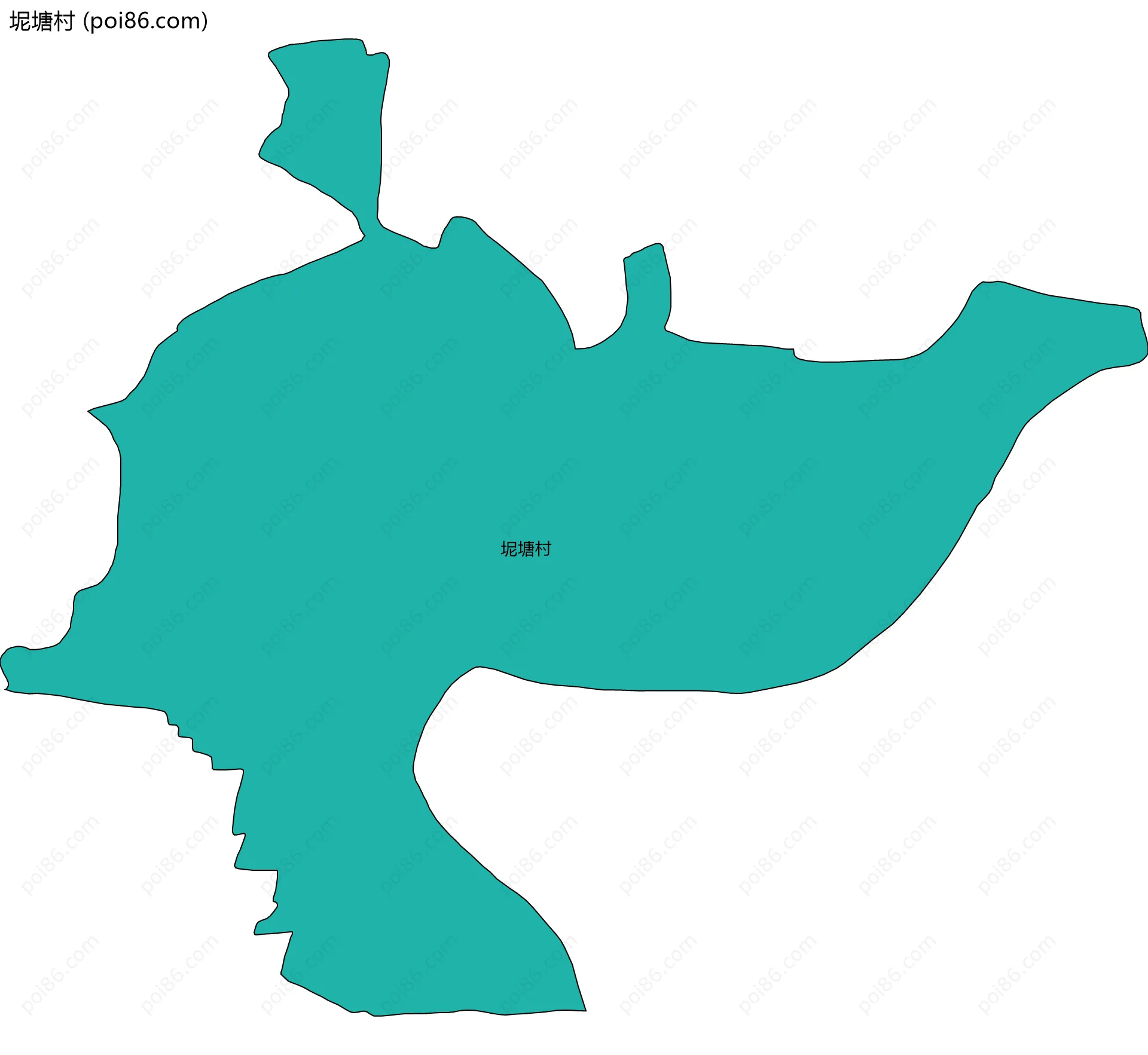 坭塘村边界地图