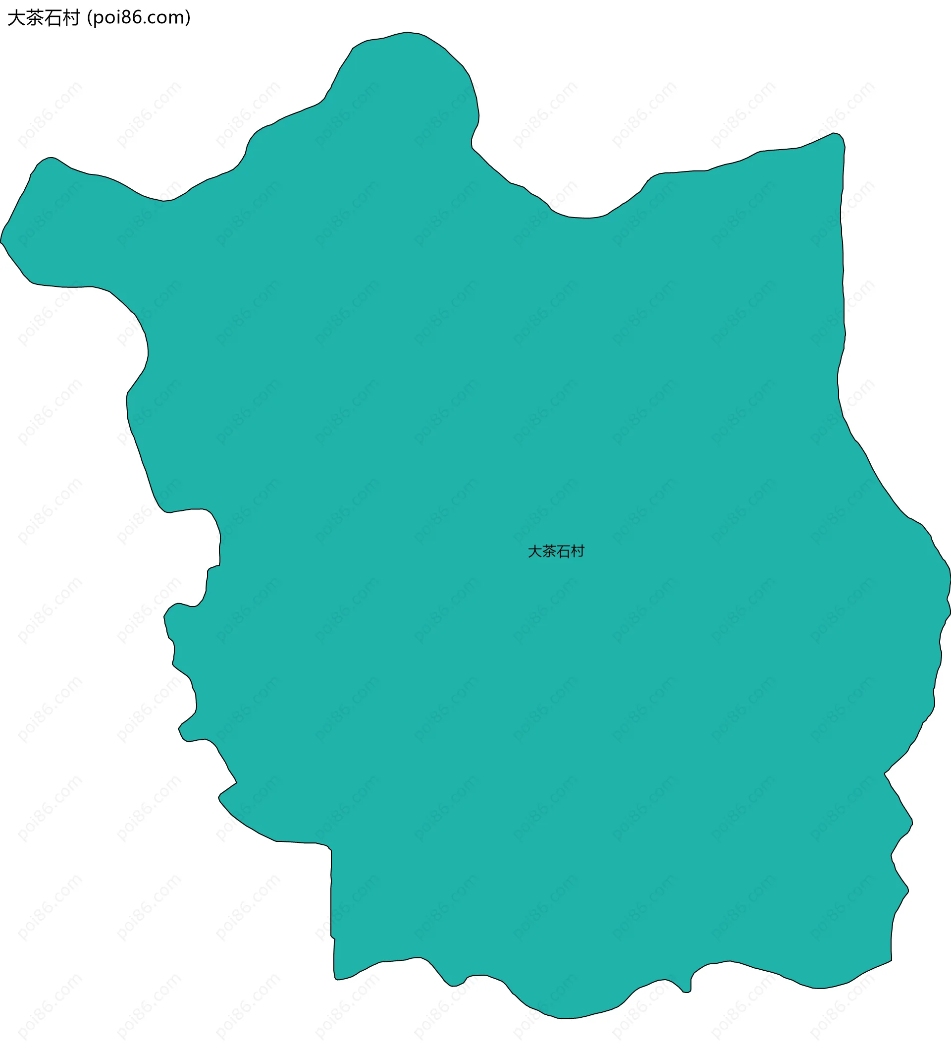 大茶石村边界地图