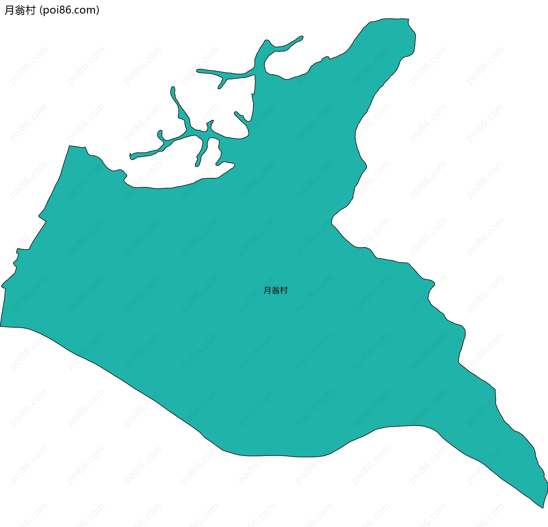 月翁村边界地图