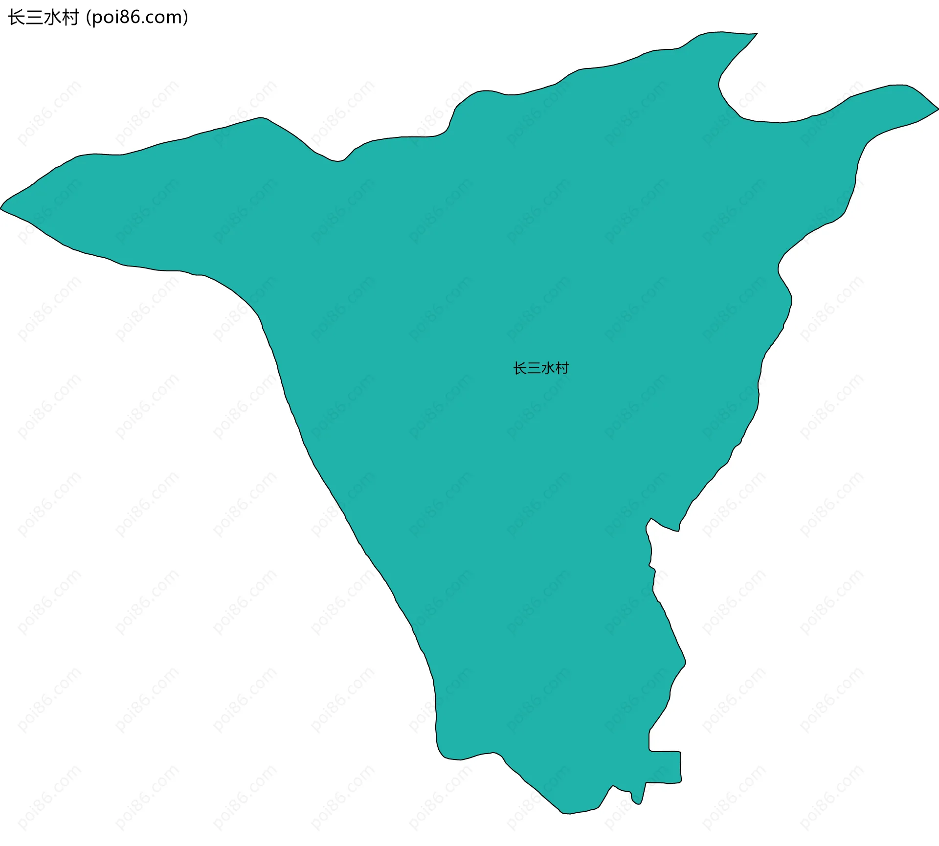 长三水村边界地图