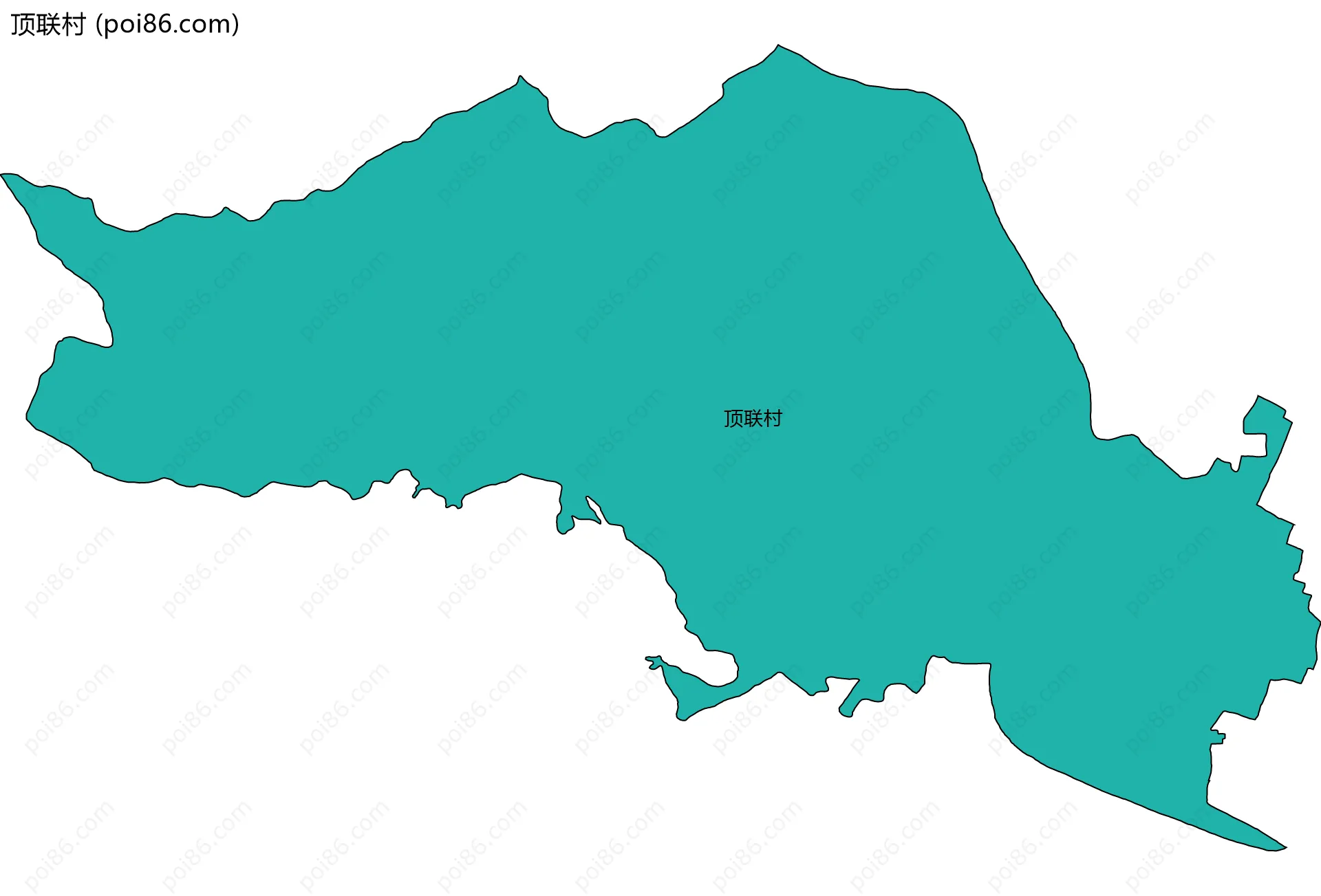 顶联村边界地图