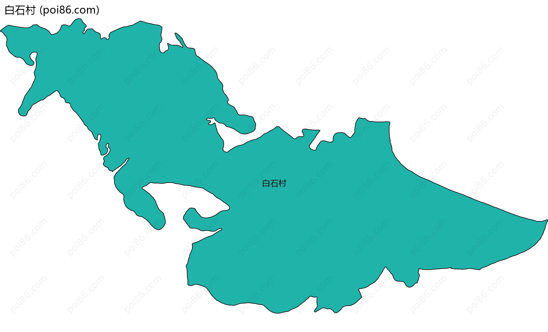 白石村边界地图