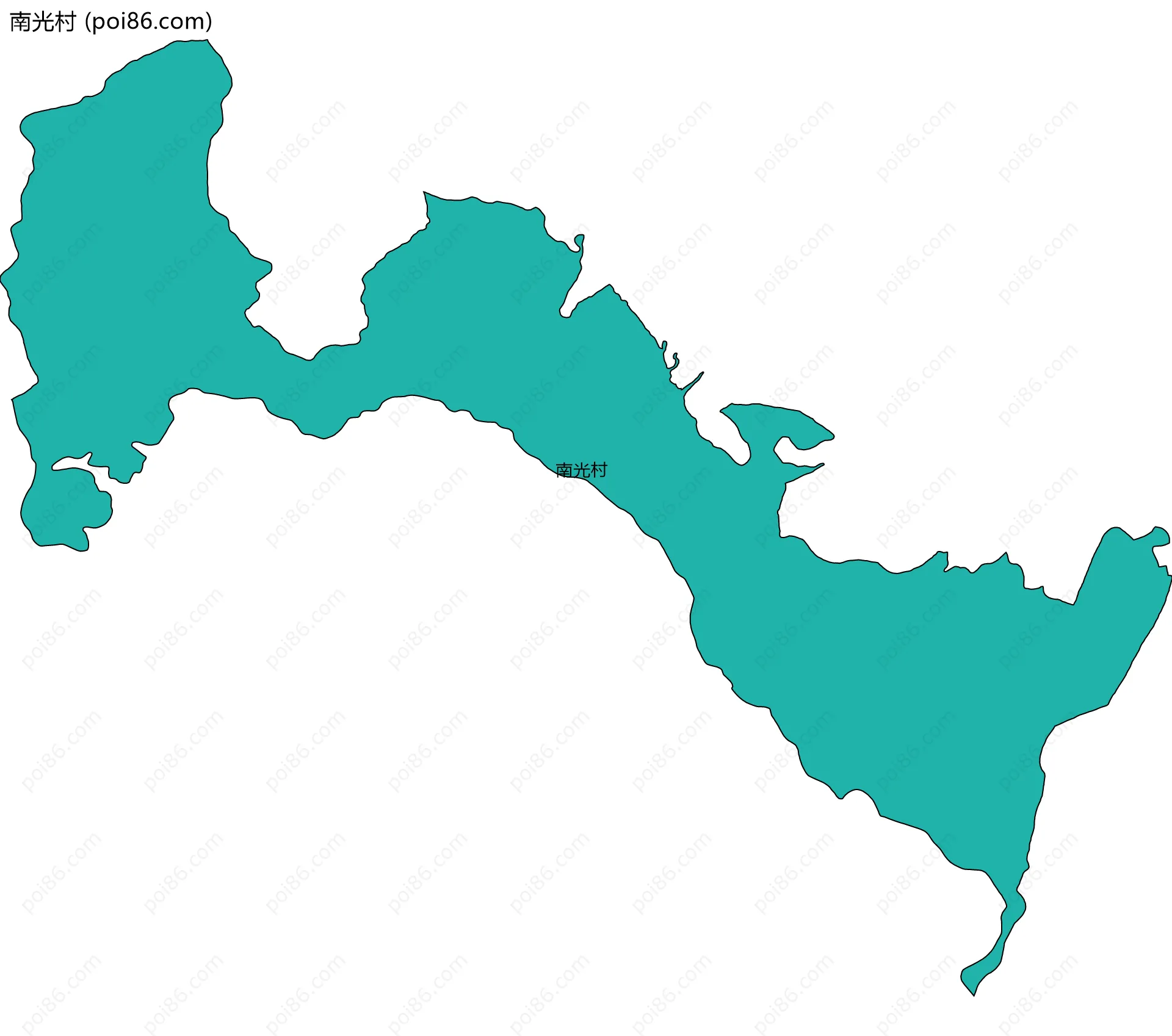 南光村边界地图