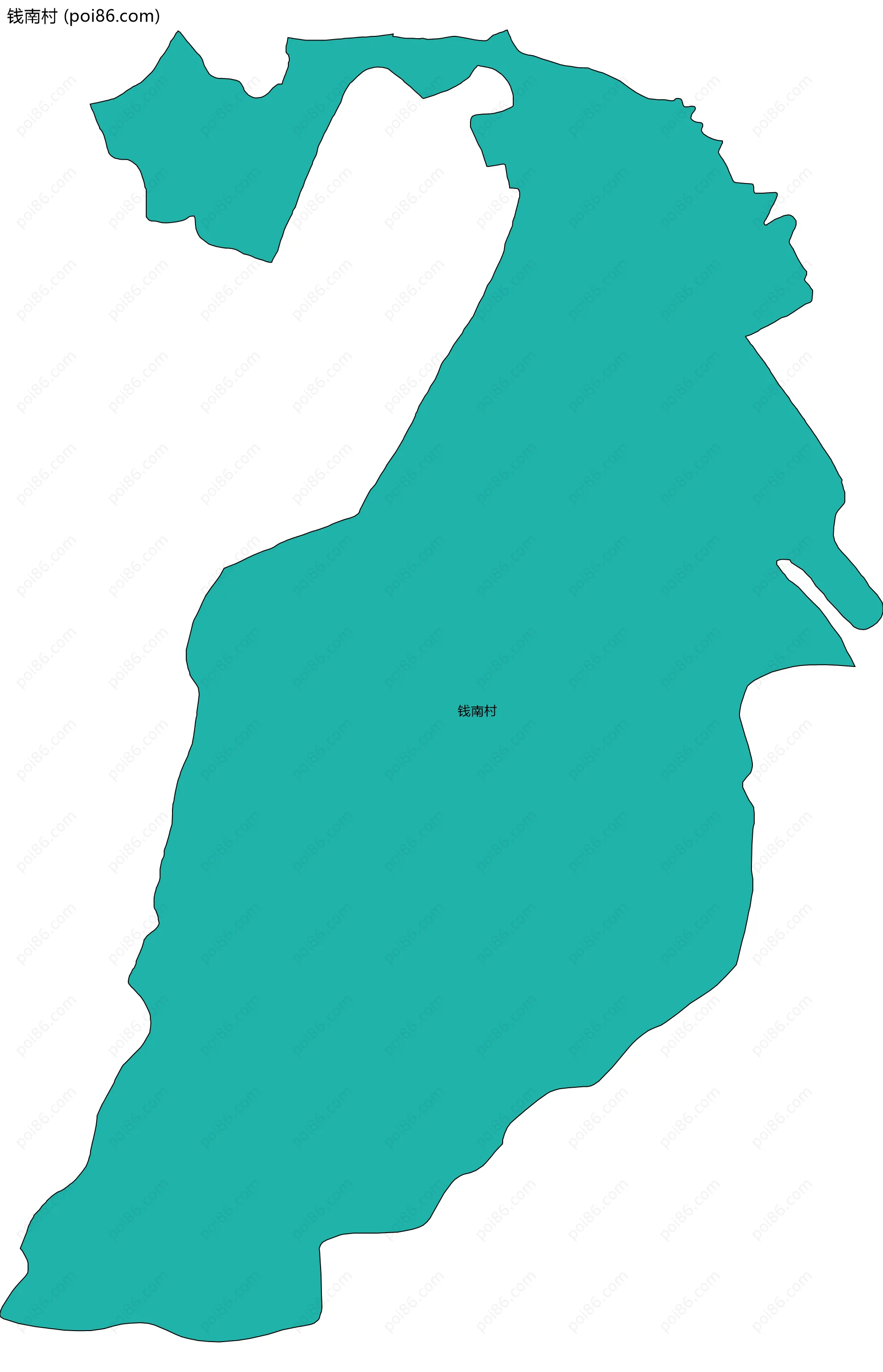 钱南村边界地图