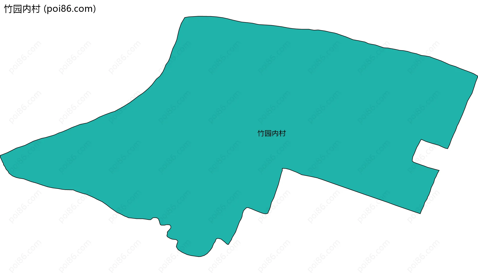 竹园内村边界地图