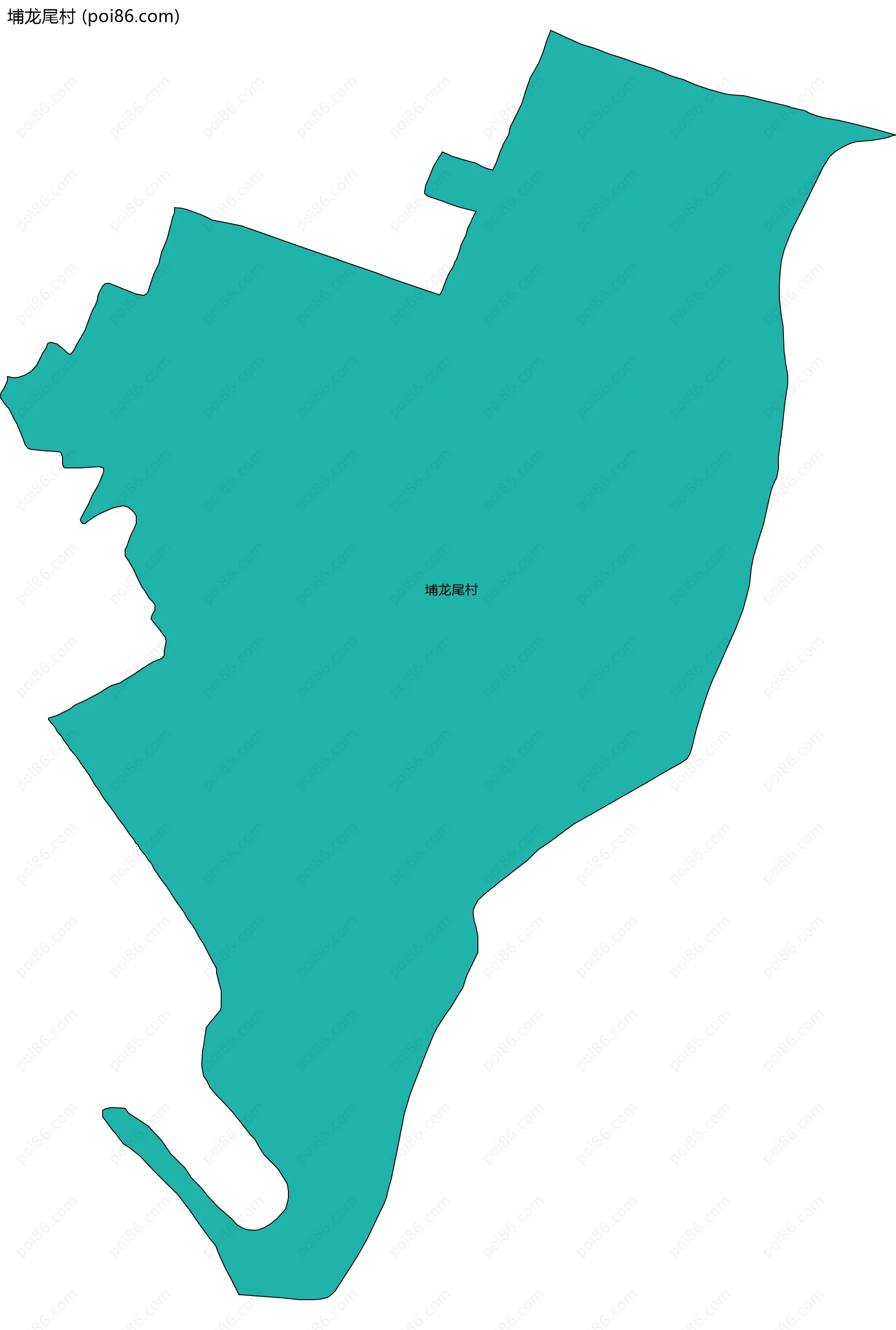 埔龙尾村边界地图