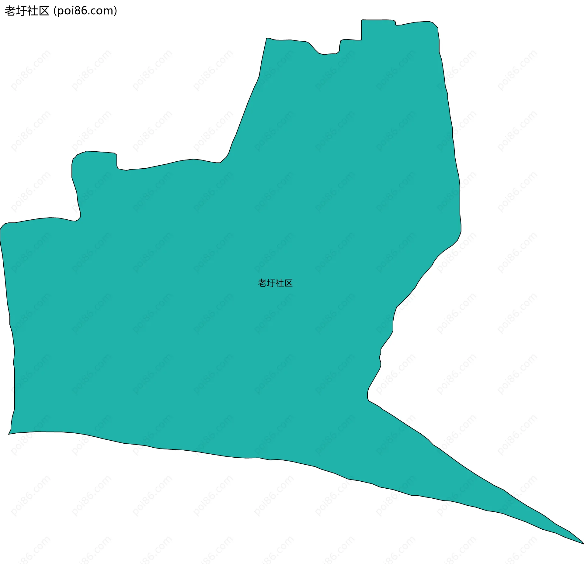 老圩社区边界地图