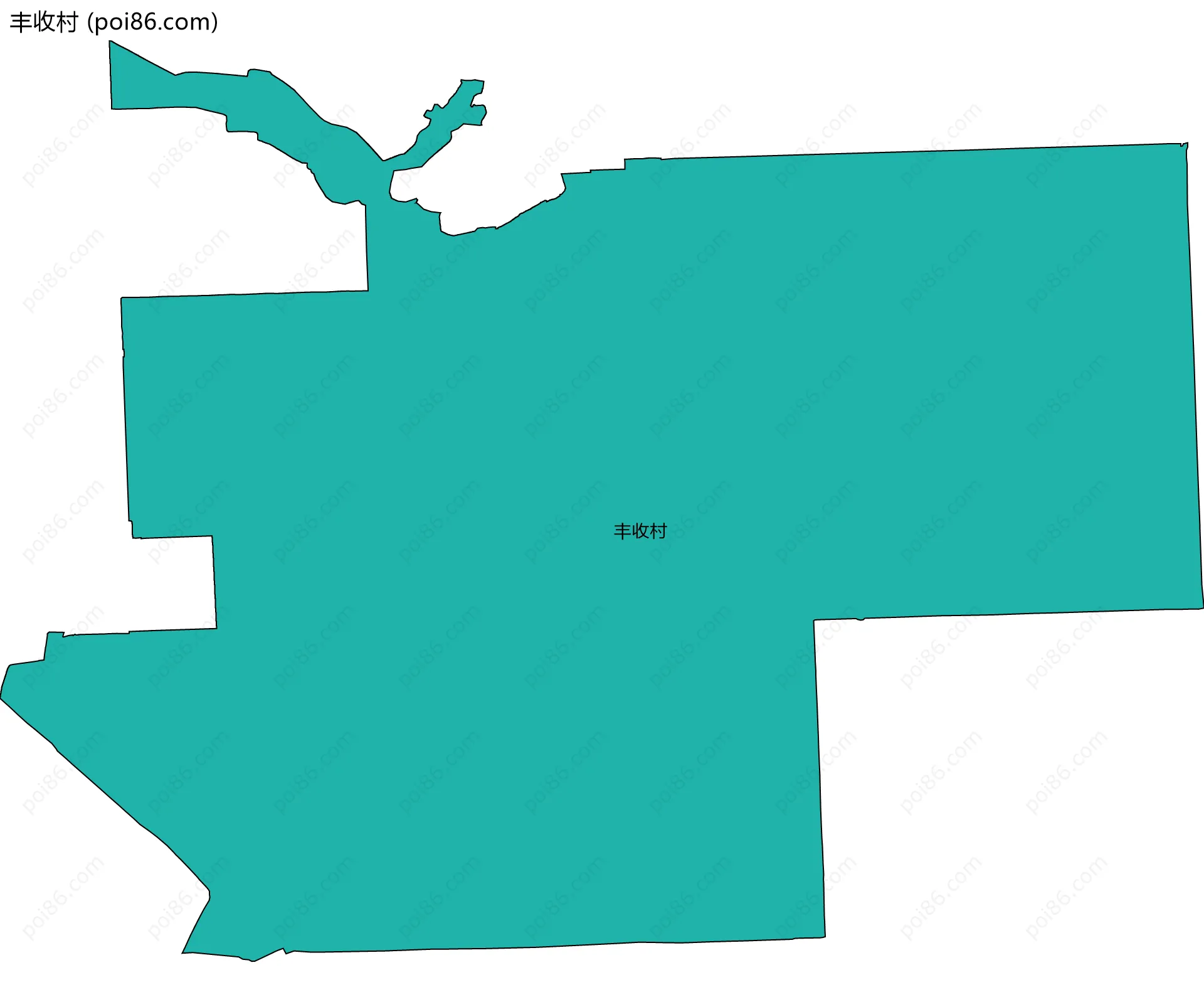丰收村边界地图